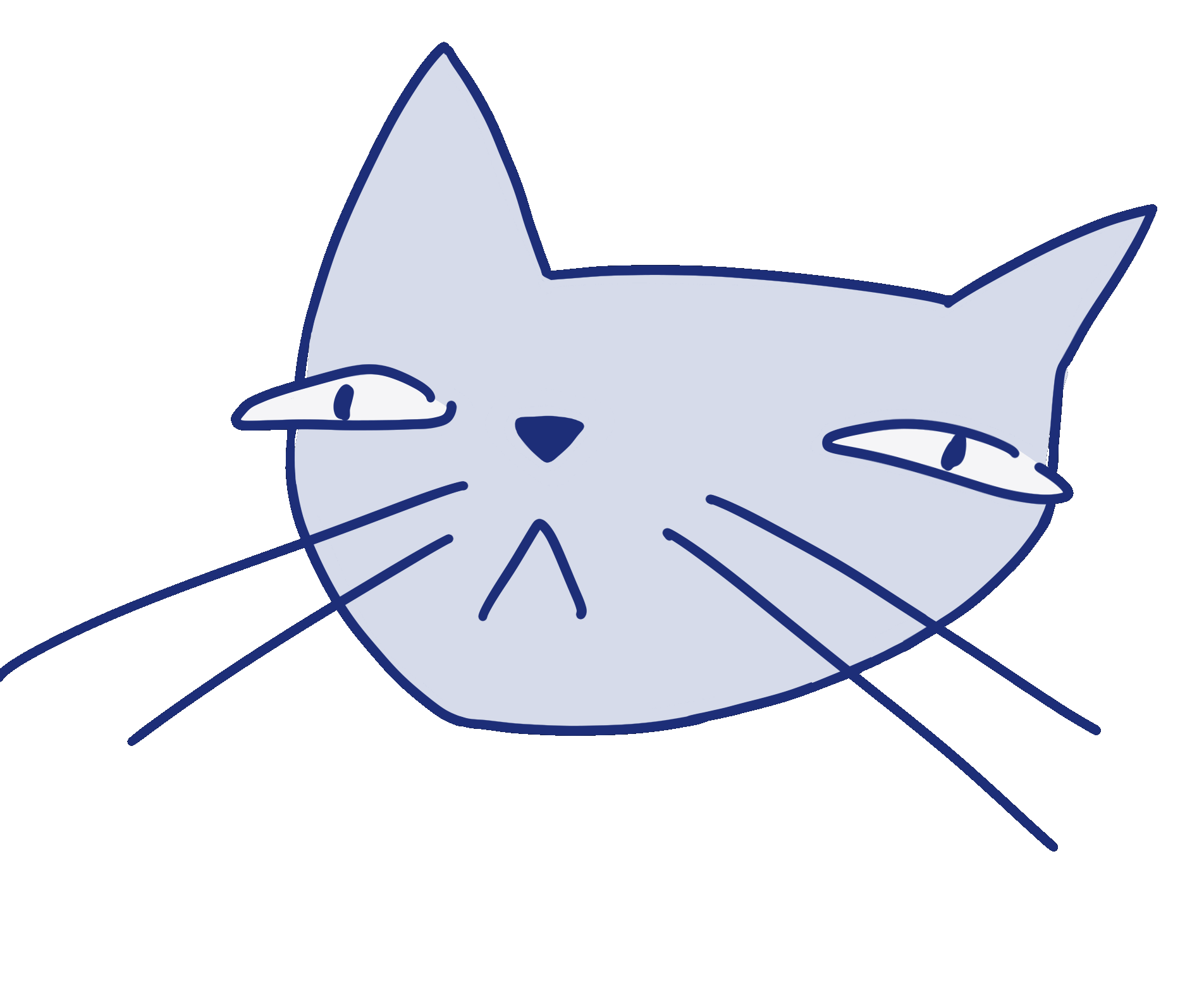 gif sticker animé chat fatigué qui baille
