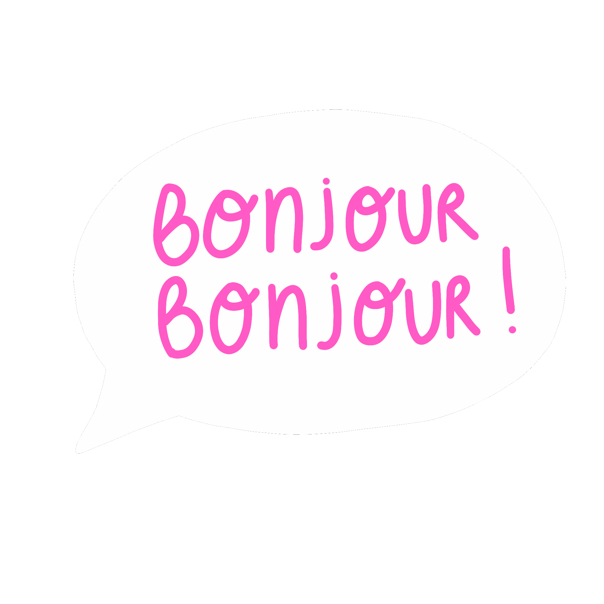 gif sticker animé bulle BD bonjour bonjour