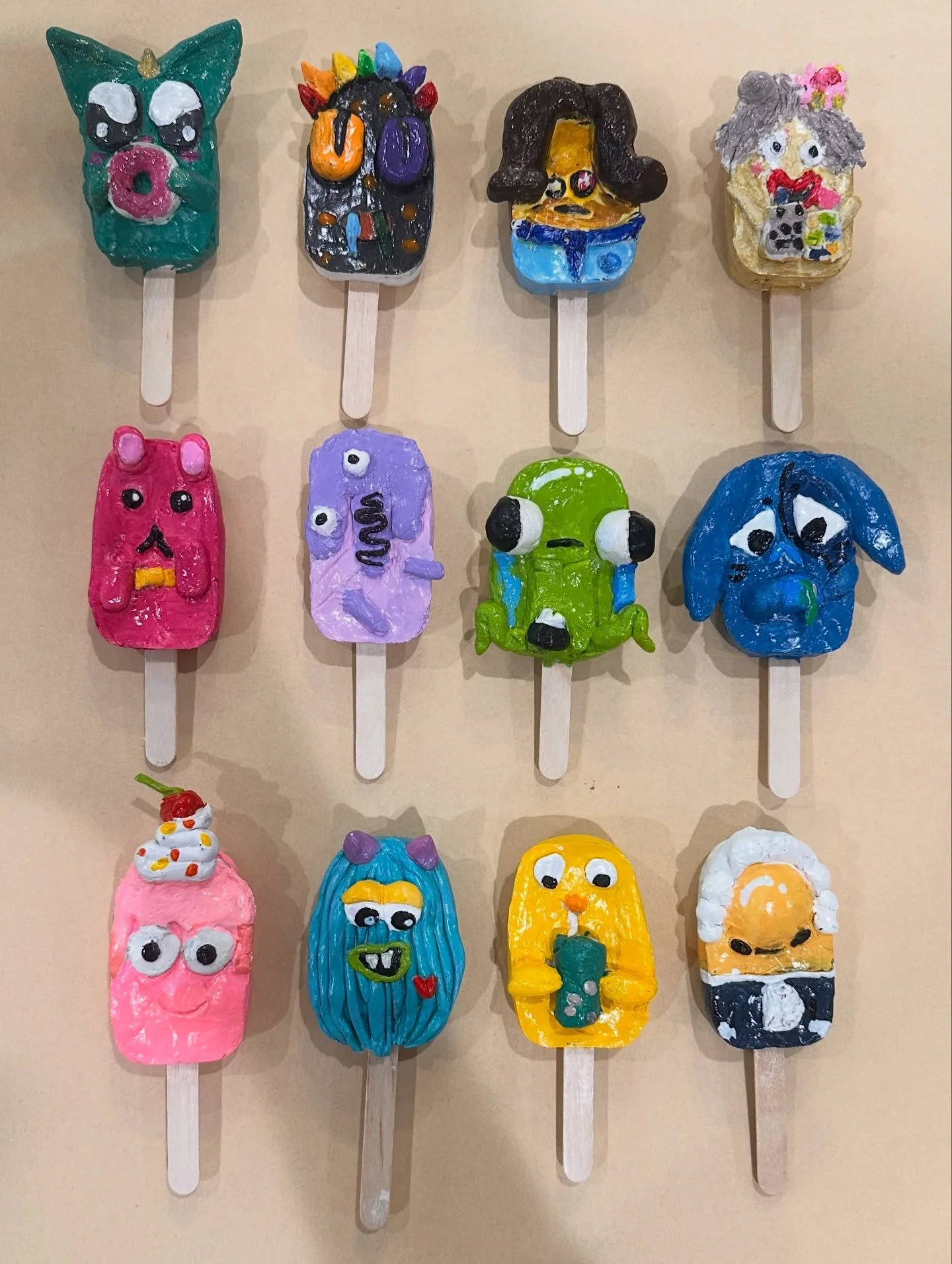 Super sweet Ceramic Monster Pops  made by our afterschool kiddos!
