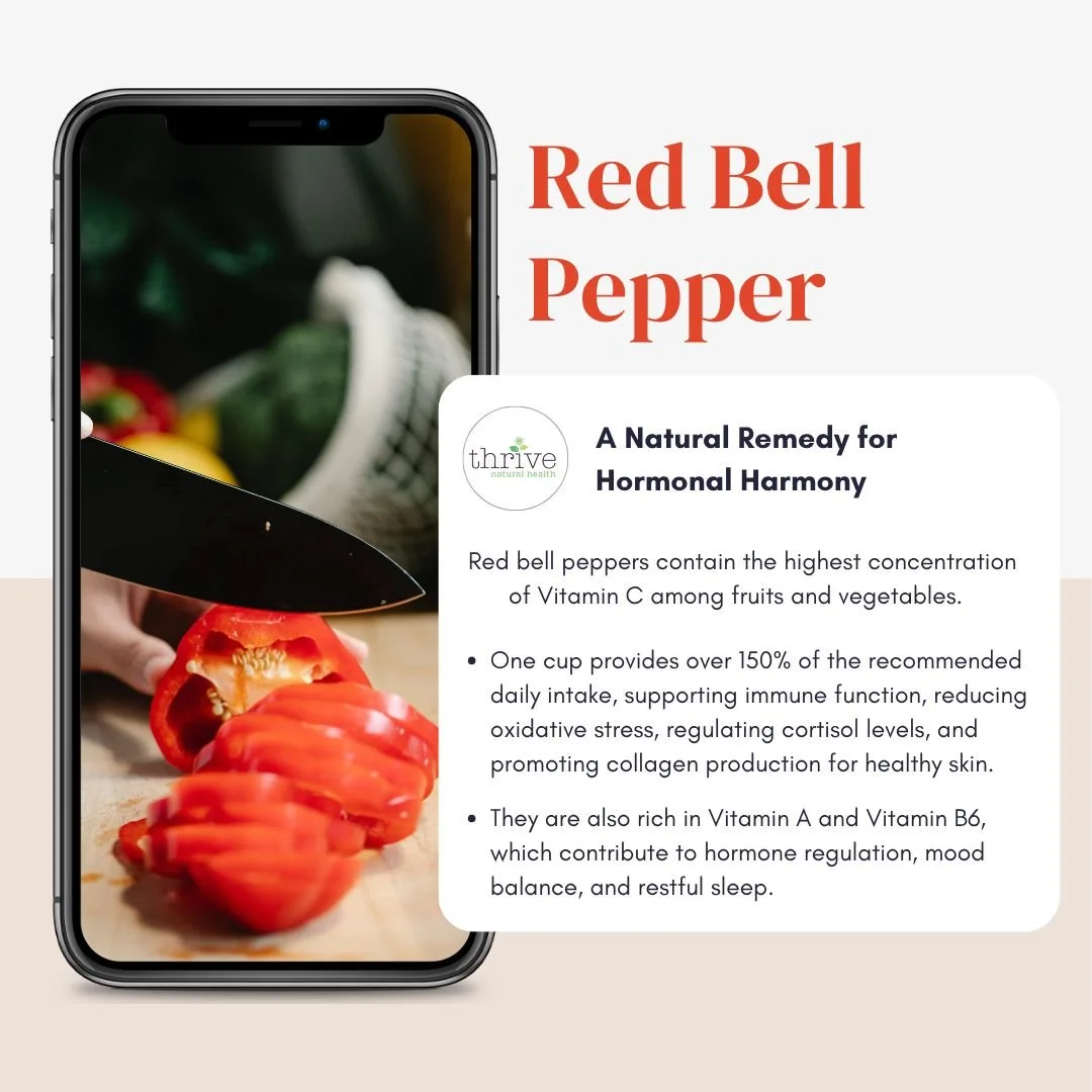 Red Bell Pepper: A Natural Remedy for Hormonal Harmony 

Crunchy, vibrant, and surprisingly powerful &mdash; red bell peppers aren&rsquo;t just a pretty addition to your plate... they&rsquo;re a hormone-supportive superfood every woman should be eati