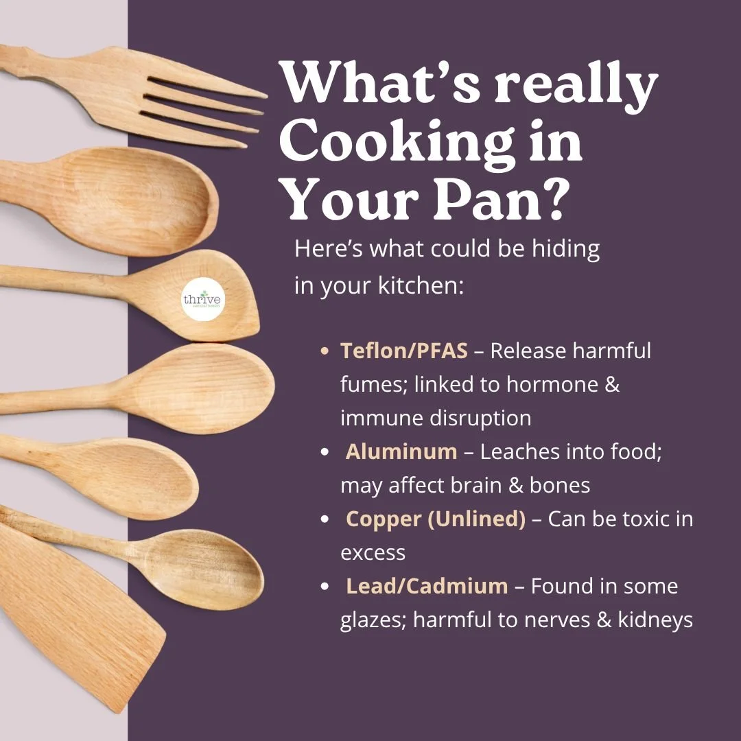 🍽️ What&rsquo;s Really Cooking in Your Pan?
⁣
You&rsquo;re eating clean&hellip; but is your cookware undoing your hard work? 😬
⁣
Many everyday pots and pans are quietly leaching harmful chemicals into your meals&mdash;especially when they&rsquo;re 