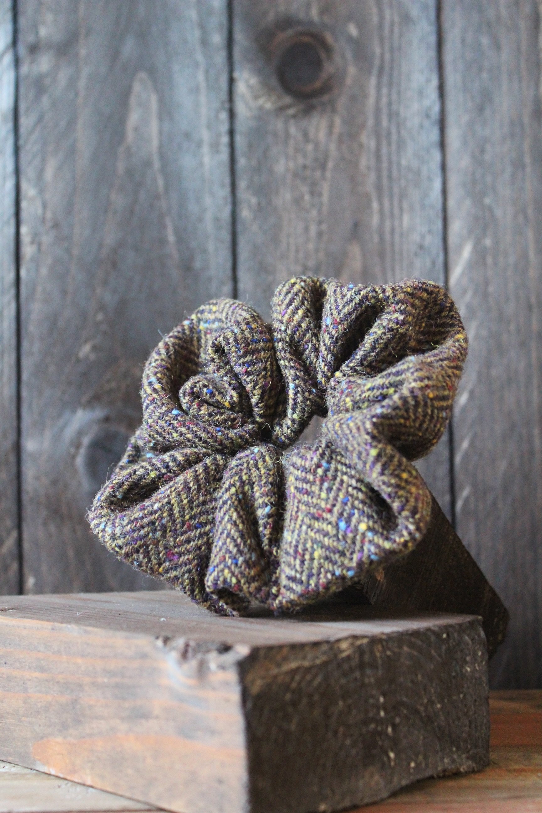 'Autumn Leaves' Tweed Scrunchie