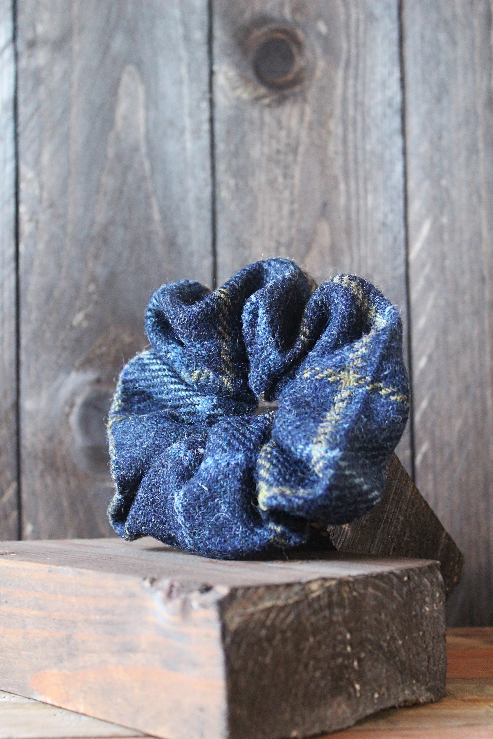 'Starry Night' Tweed Scrunchie