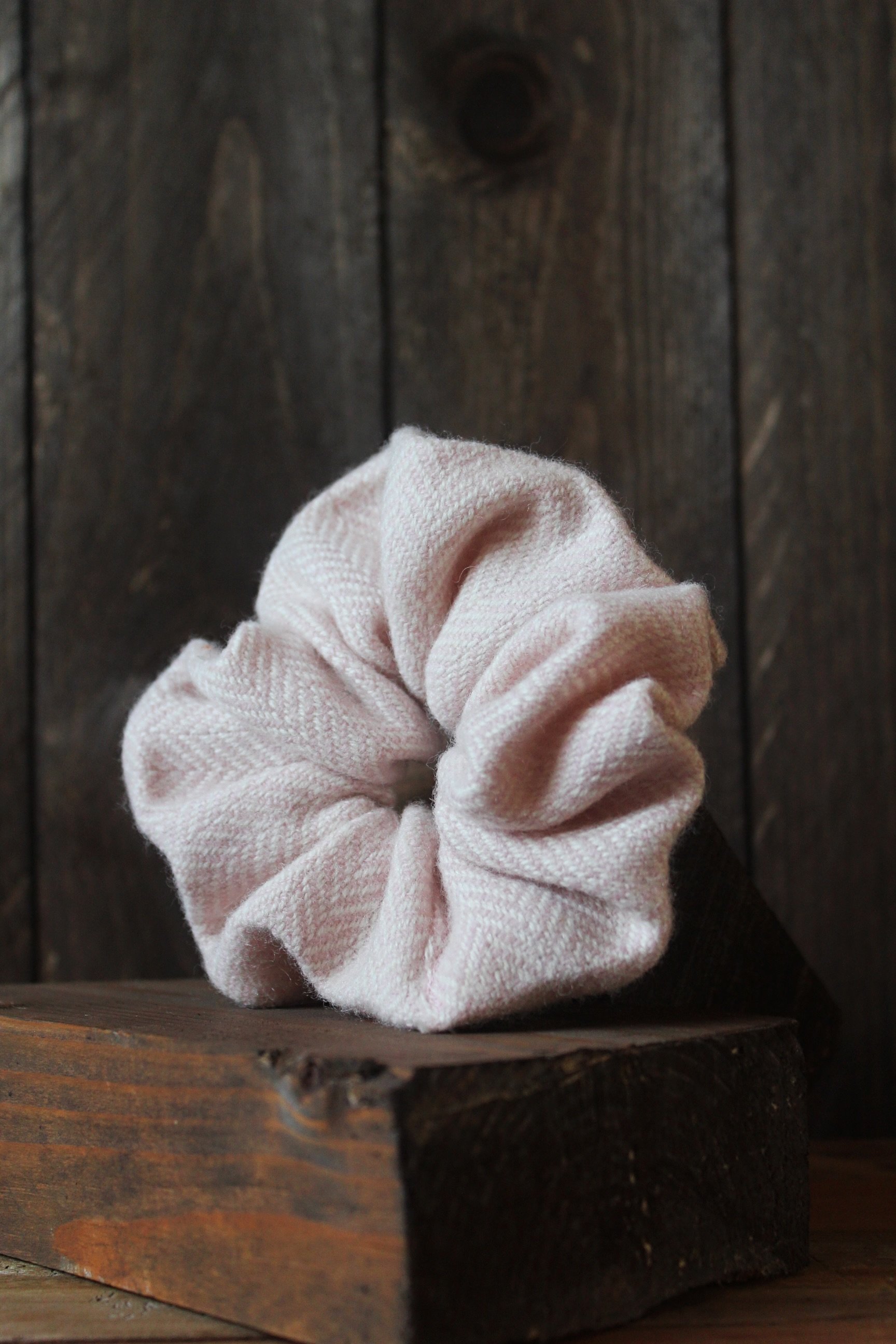 ‘Pink Skies’ Tweed Scrunchie