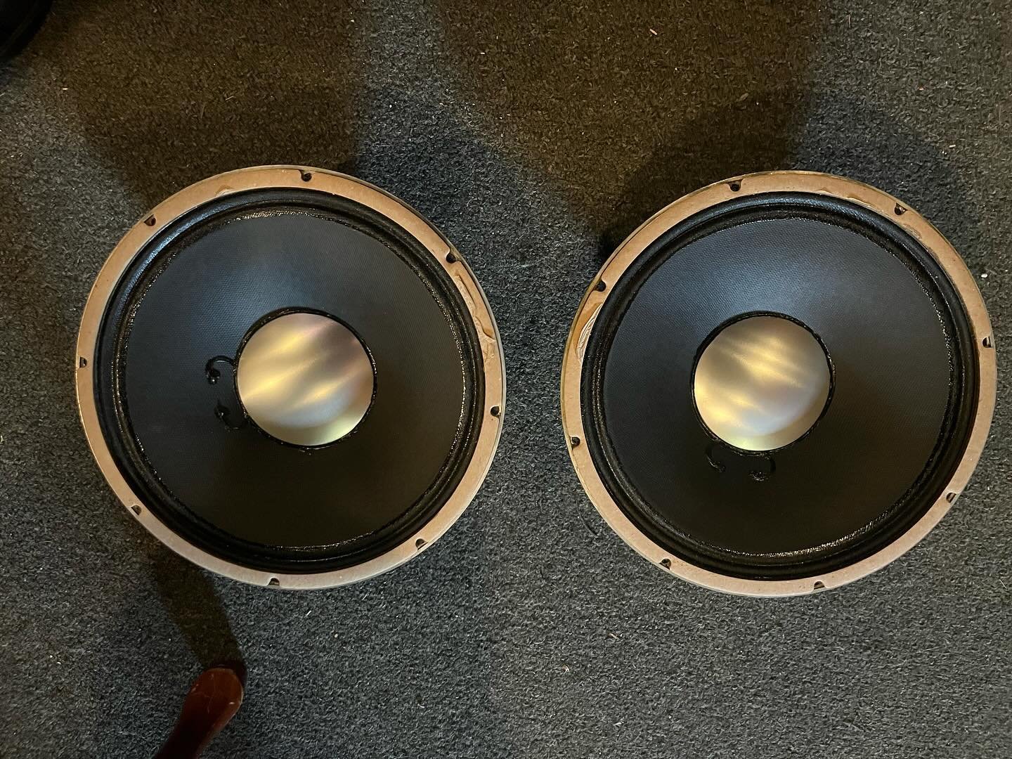 Ahh - freshly reconed JBL D120s going back in the Twin Reverb