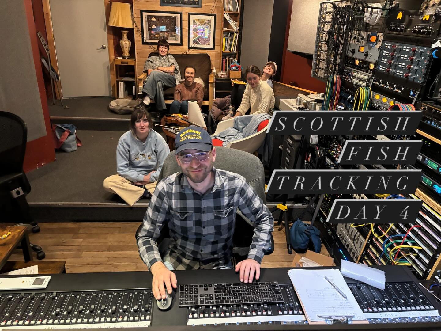 Having a blast tracking @scottishfishband this week - with producer @neillusion at the helm