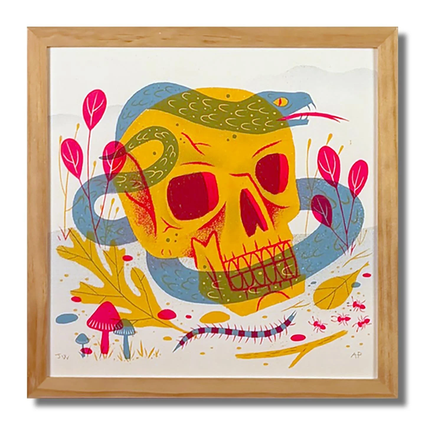 James Weinberg "Skull & Snake (unframed)"