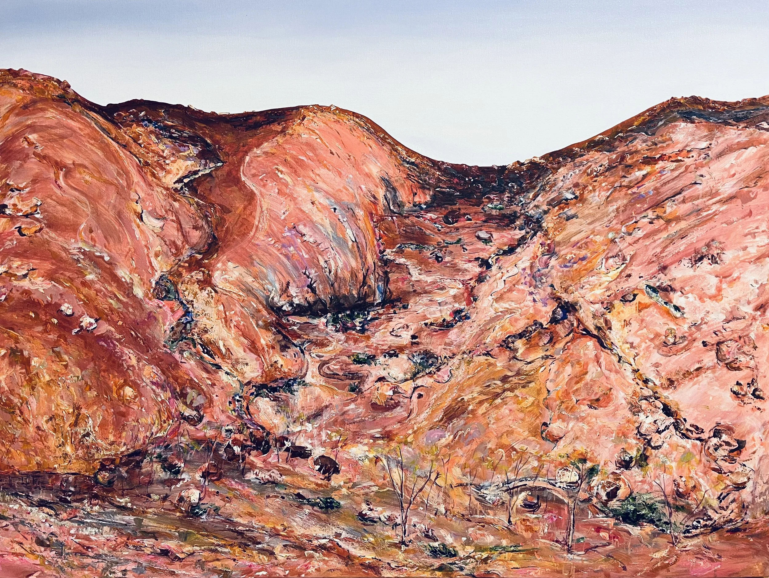 Meandering Gully by Laurence Cummin. Oil on Canvas. 92 x 122 cm SOLD
