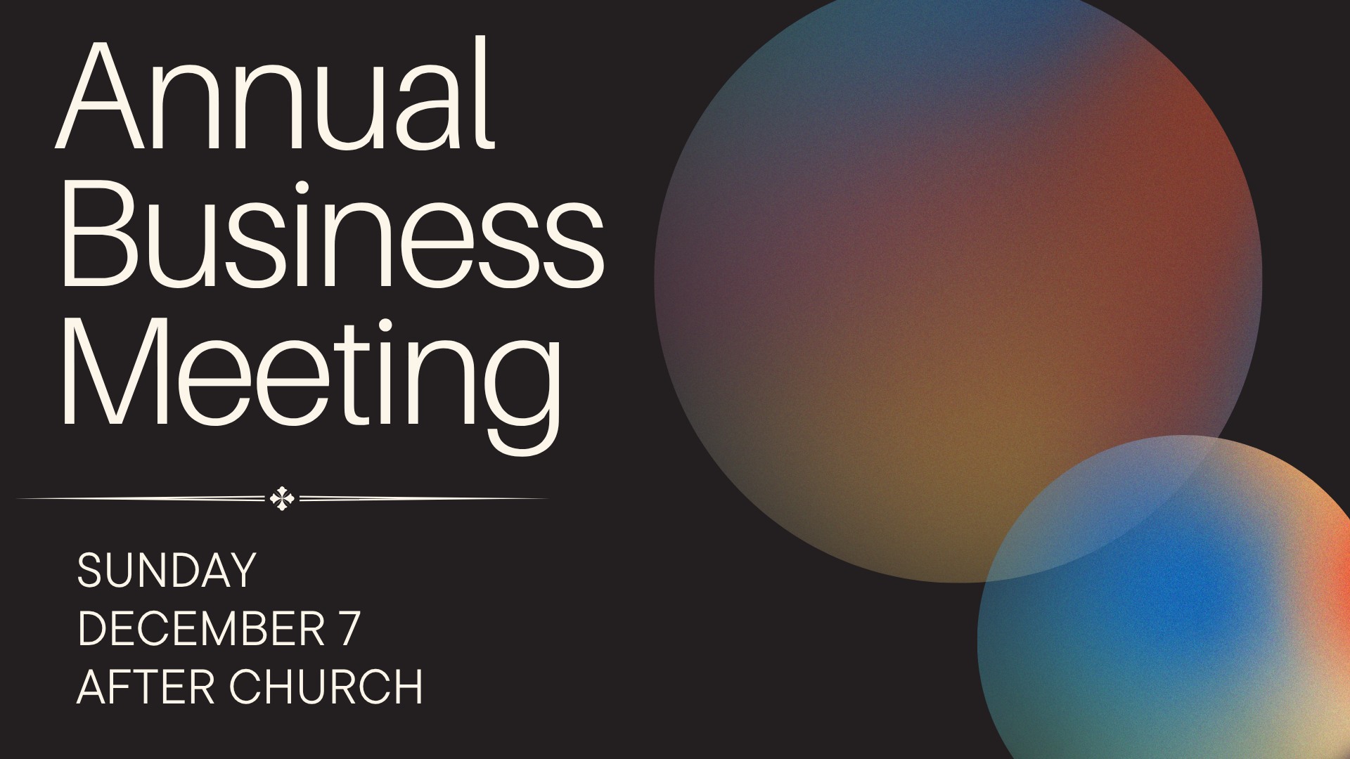 Annual Business Meeting
