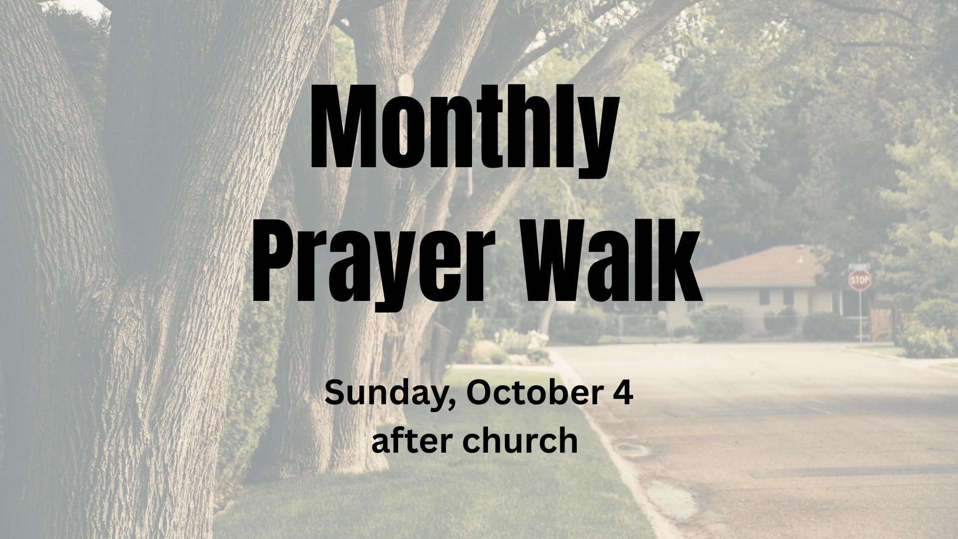 Monthly Prayer Walk