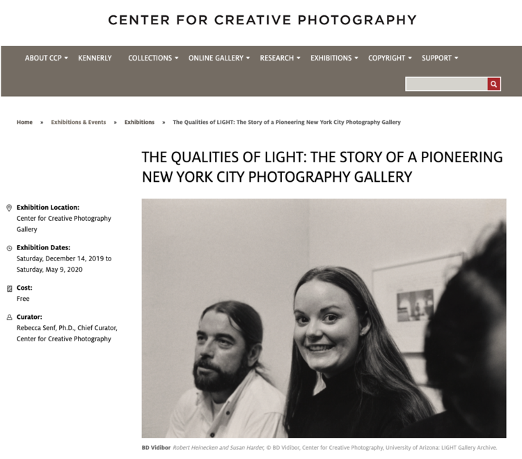 Legacies of Light Group Exhibition at the Center for Creative Photography January 2020