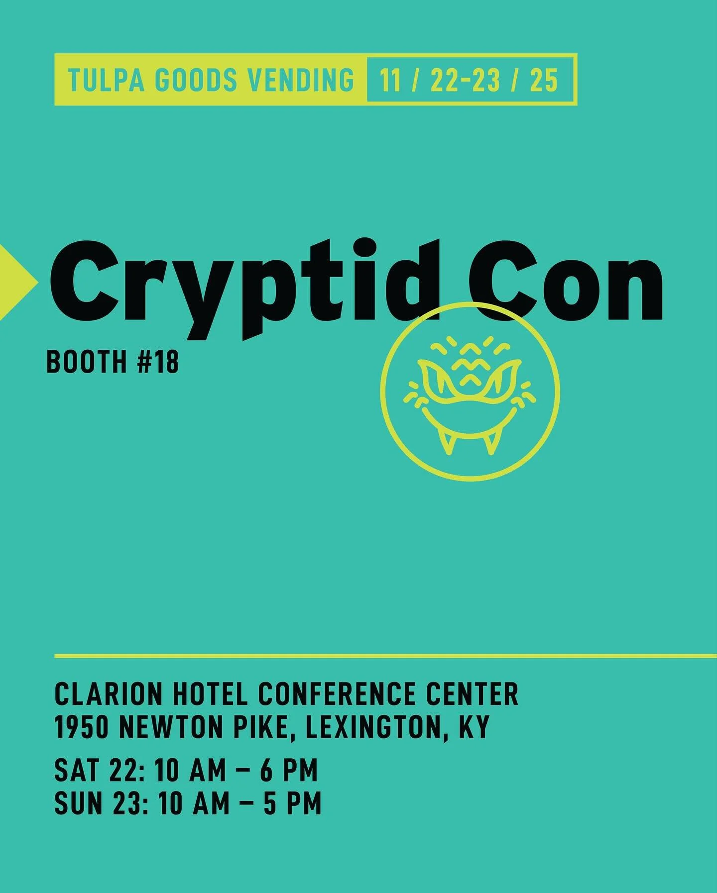 This is the week I prepare for a lengthy road trip. So thrilled to be with those who also like to obsess with things and topics that don&rsquo;t quite fit into existence as we know it. If you&rsquo;re around the Lexington, KY area please come by and 