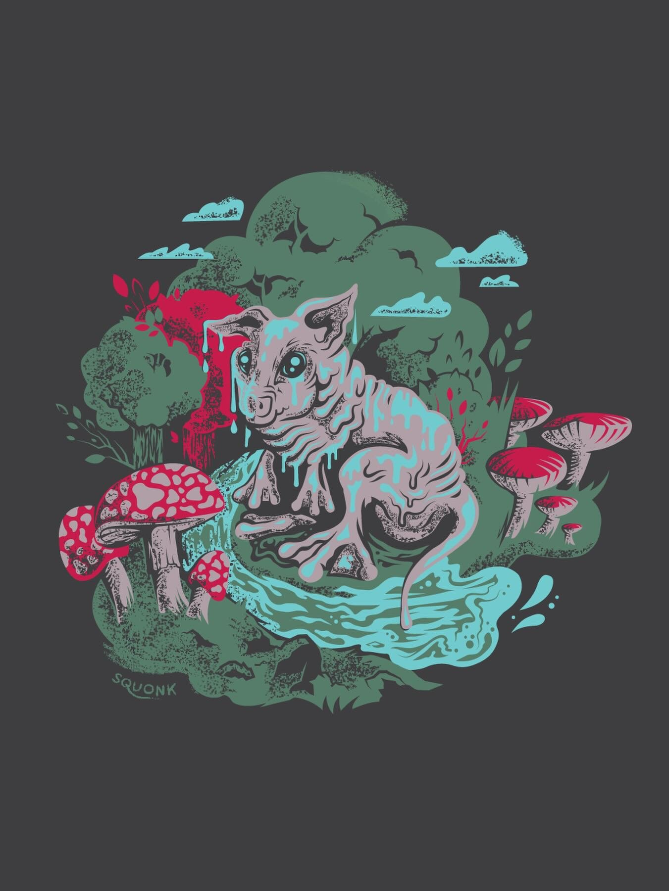 I hope everybody is having a good weekend and not crying themselves to nonexistence as a self defense mechanism!

I just wanted to draw a squonk and some mushrooms. So I drew a squonk and some mushrooms. You know?

The first of a series of 3 swampy c