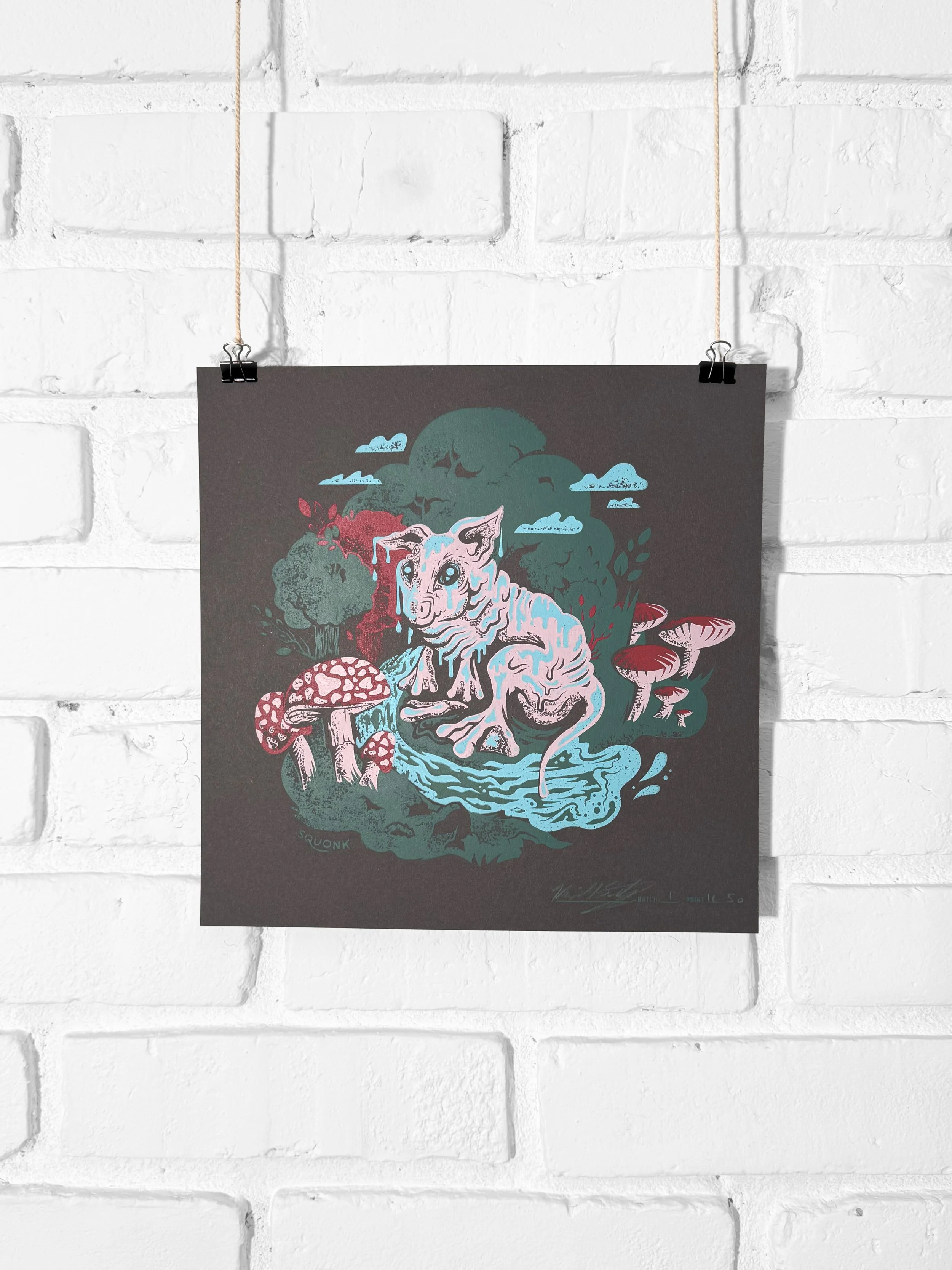 Squonk 10"x10" Screen Print