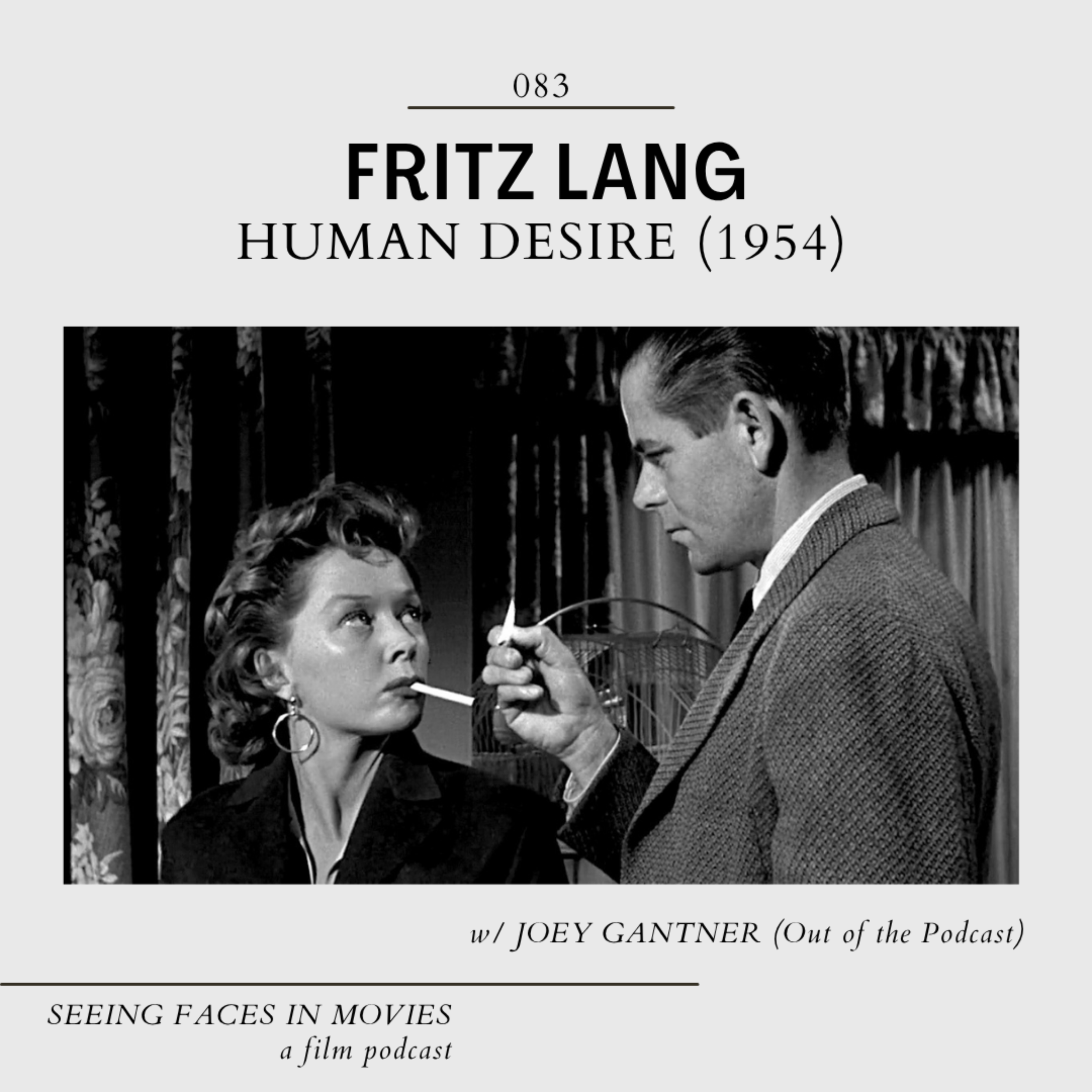 Glenn Ford lighting a cigarette for Gloria Grahame in Human Desire 