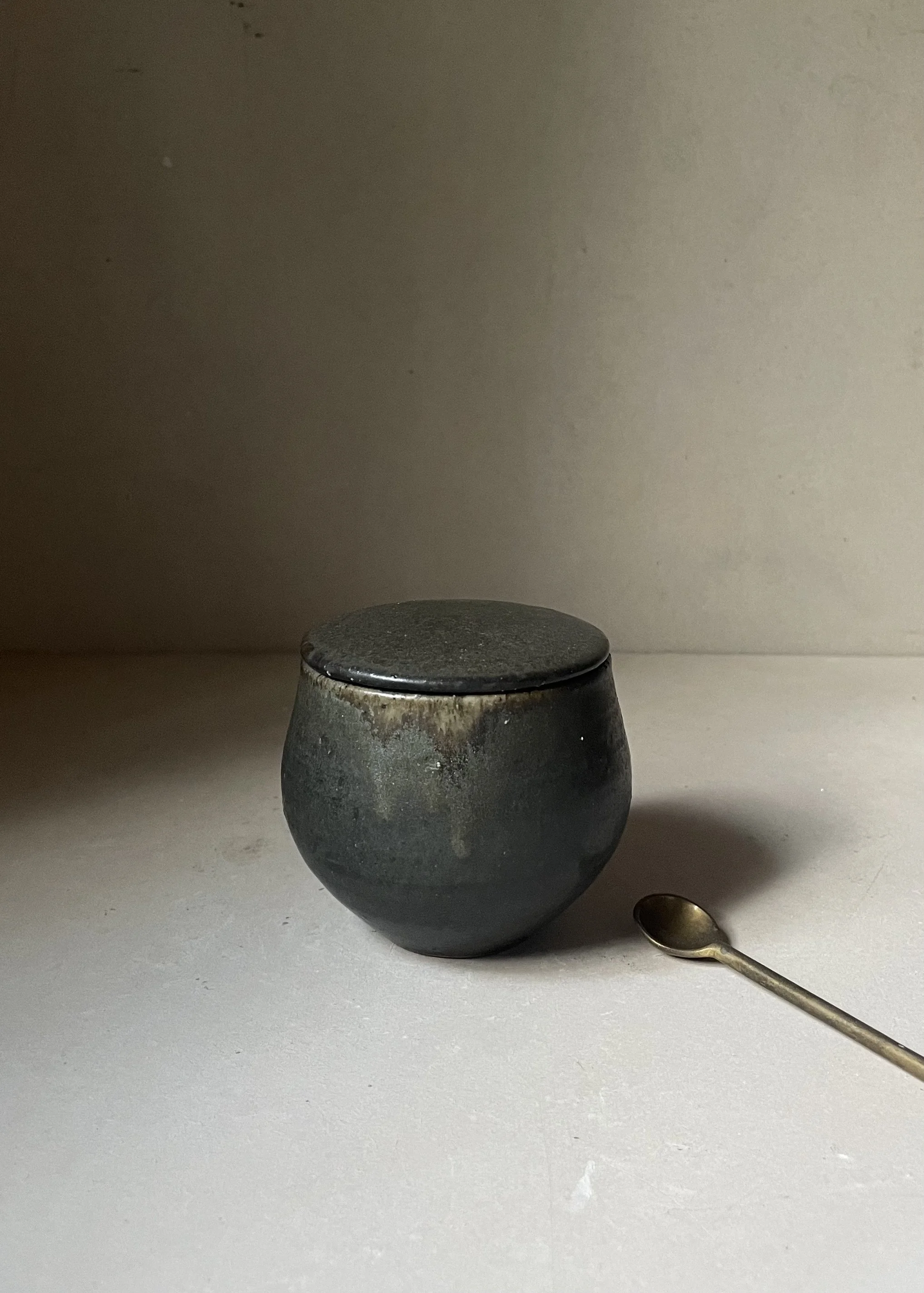 Small Lidded Jar | Ash Black II