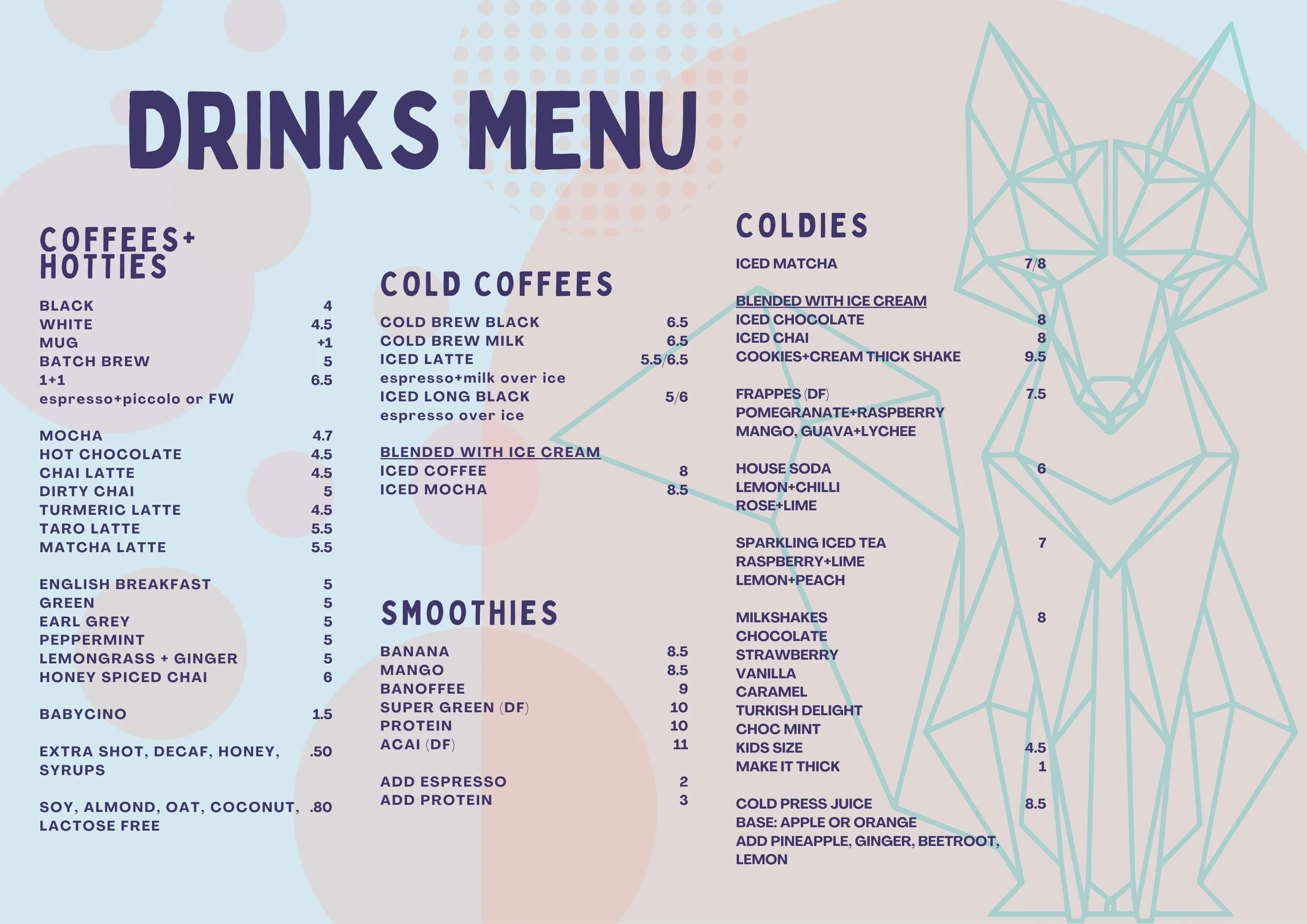 Menu — Deedot Coffee House