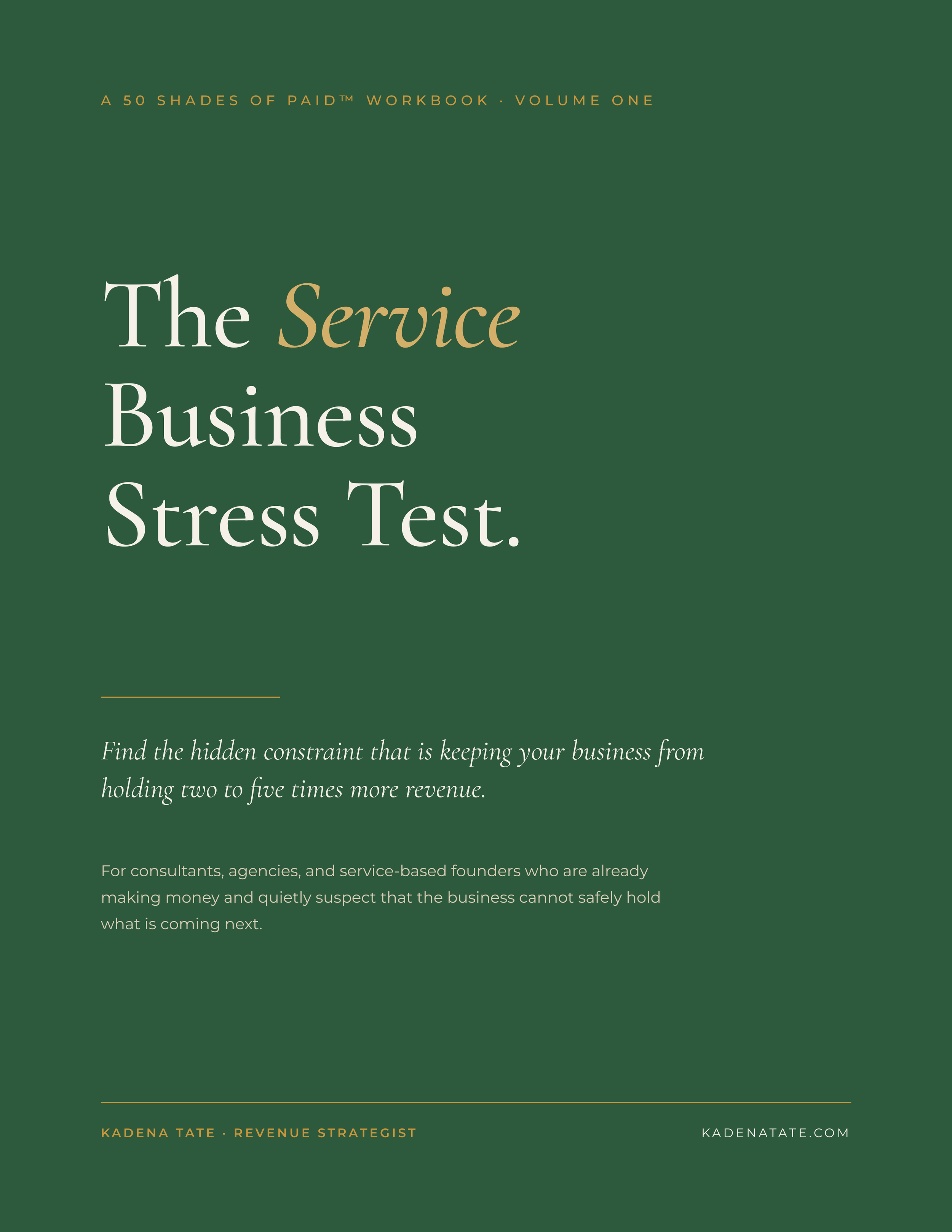 The Service Business Stress Test™