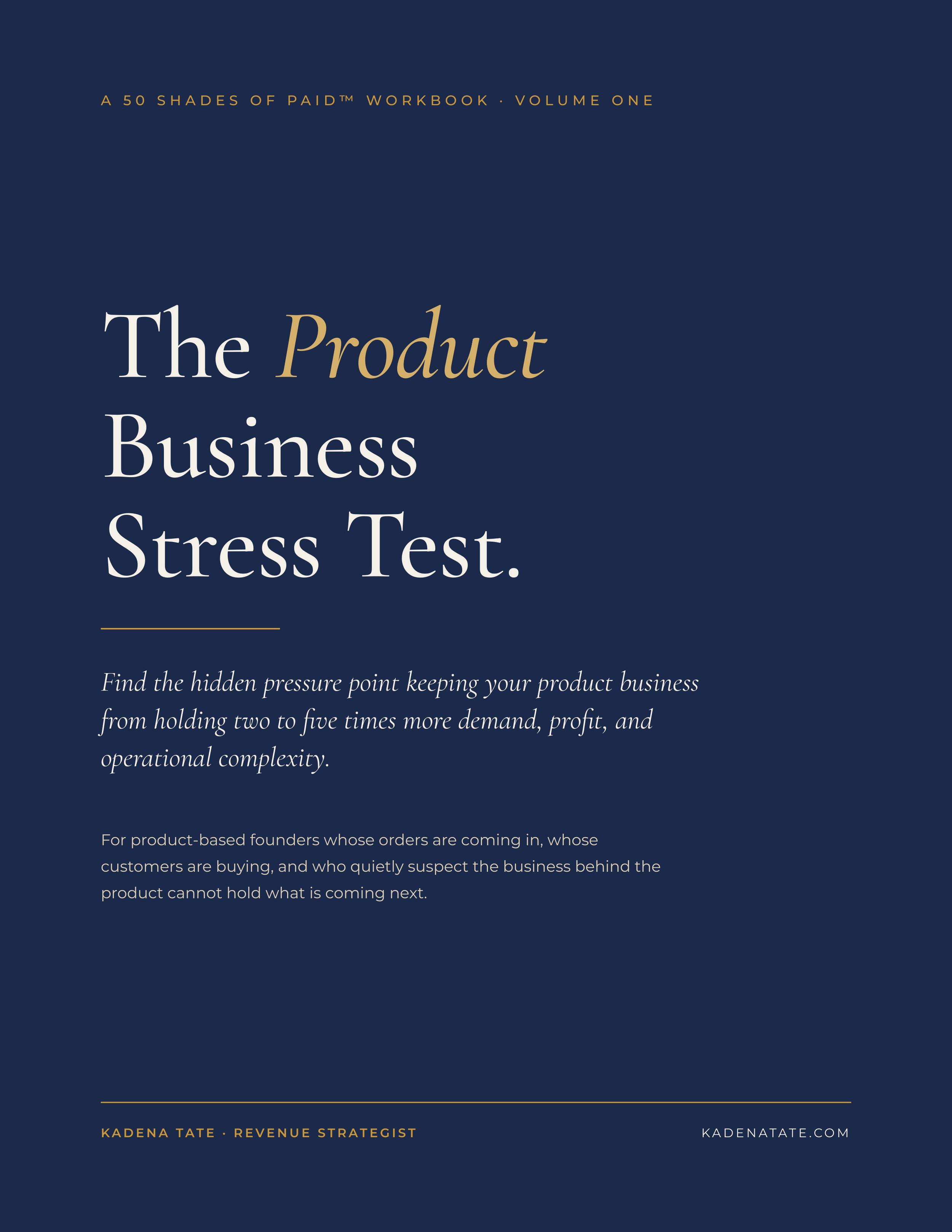 The Product Business Stress Test™