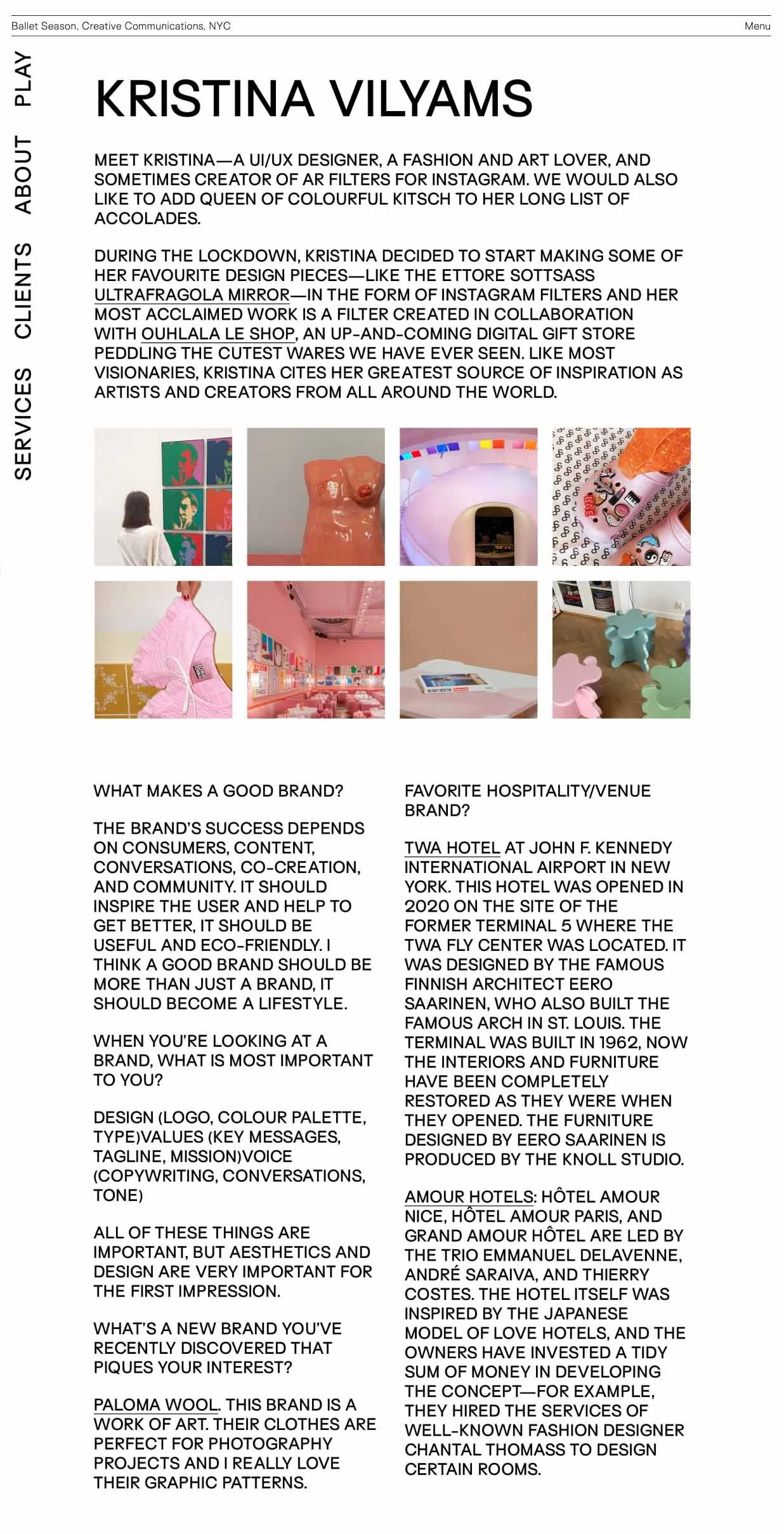 Kristina Vilyams featured on Ballet Season