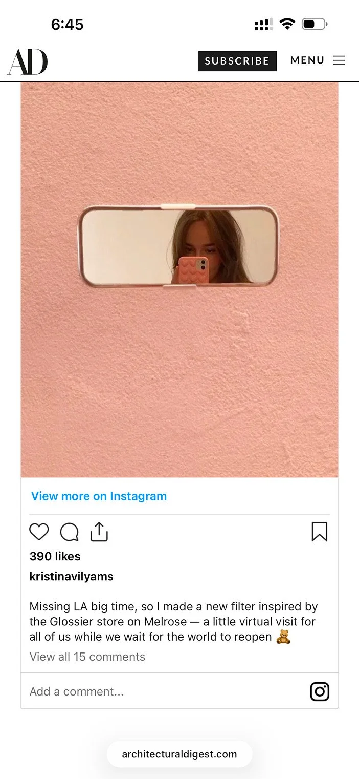 Kristina Vilyams featured on Architectural Digest