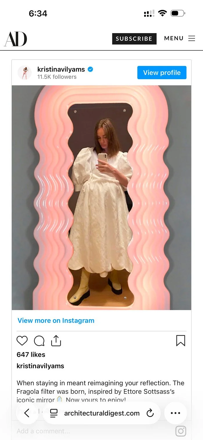 Kristina Vilyams featured on Architectural Digest