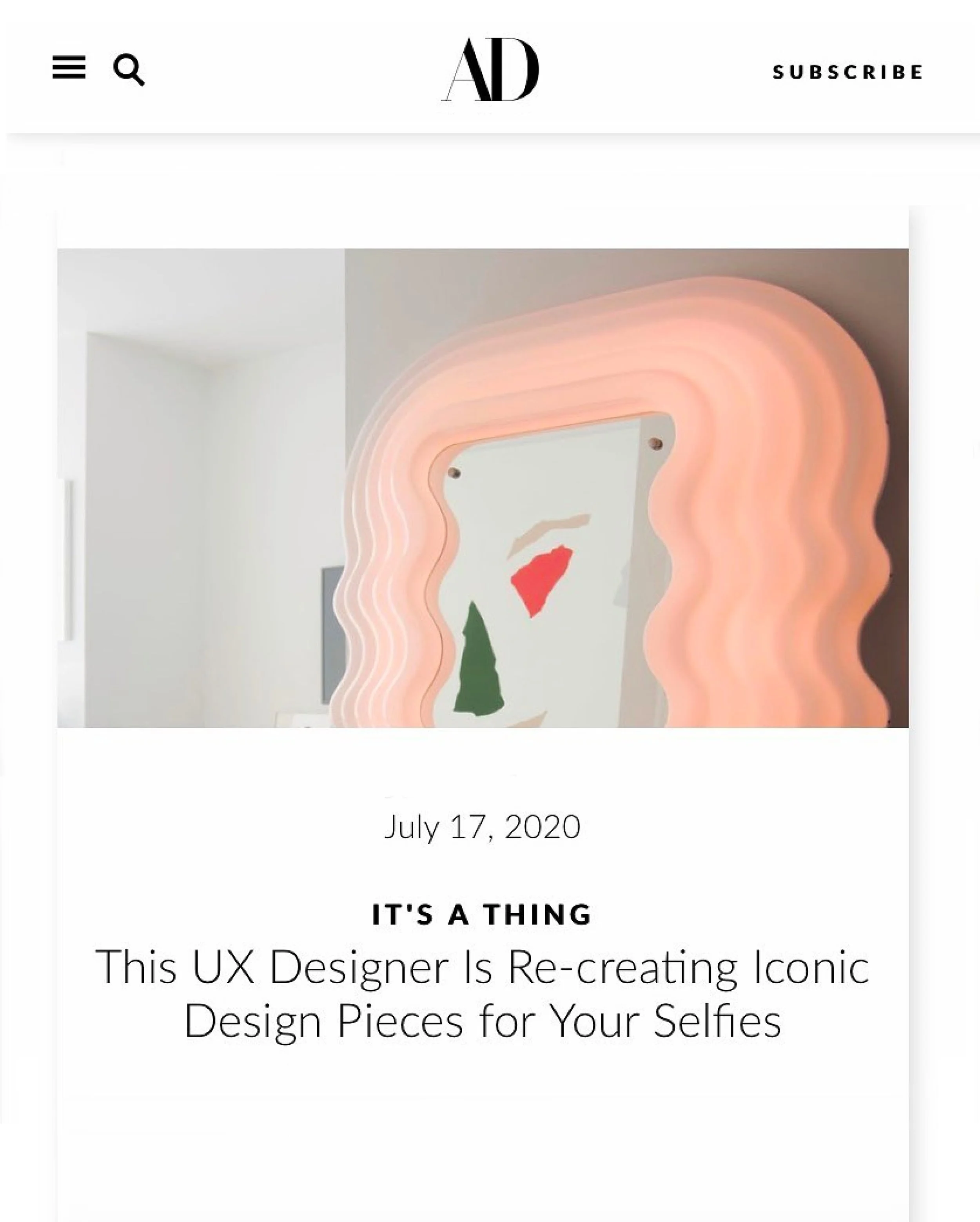 Kristina Vilyams featured on Architectural Digest