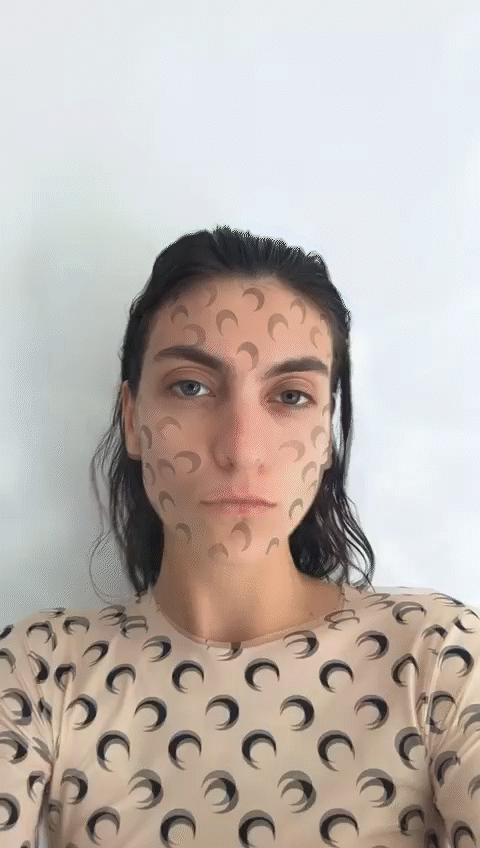 Marine Serre Instagram virtual try-on effect
