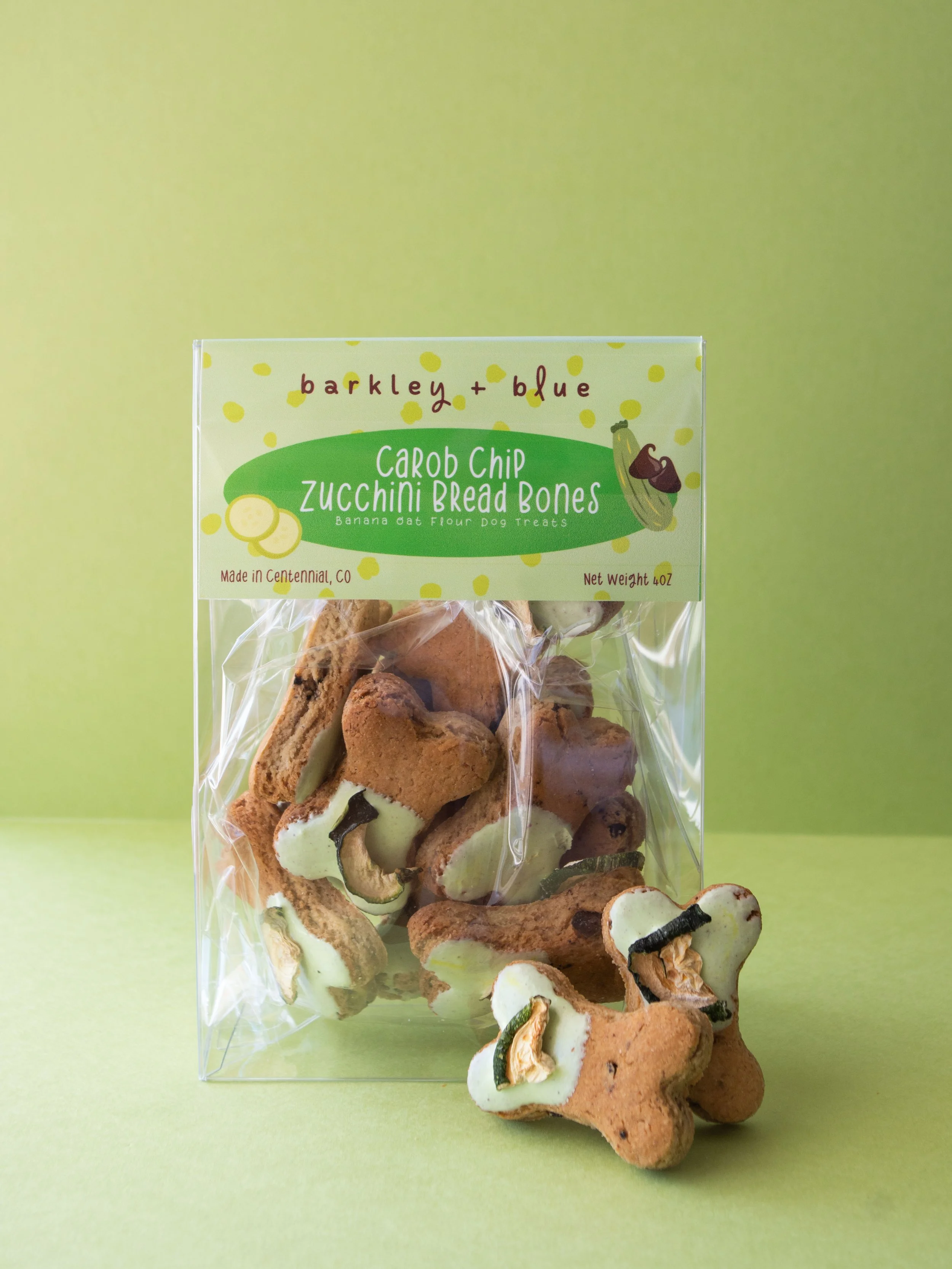 Carob Chip Zucchini Bread Bone Biscuits