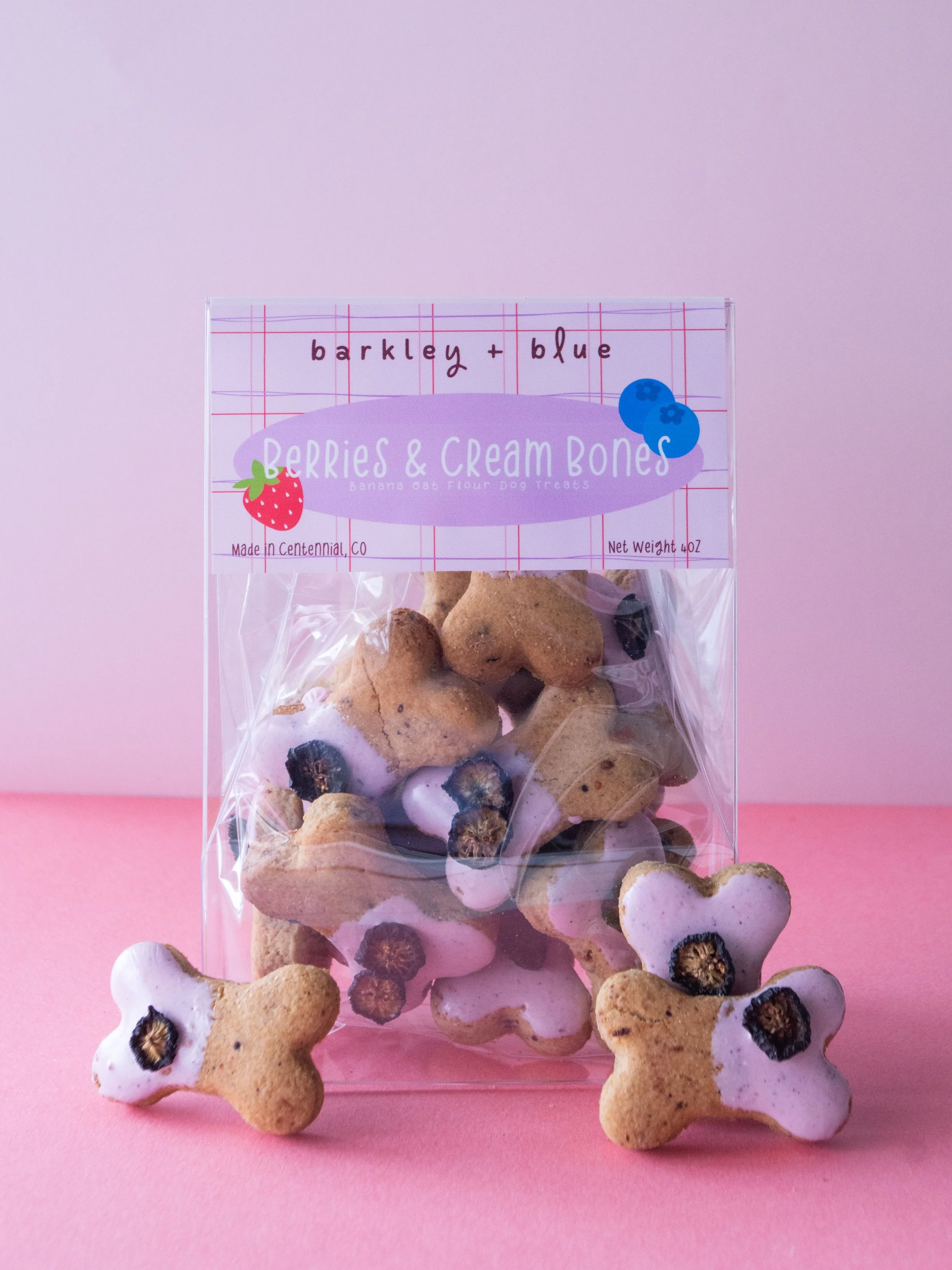 Berries & Cream Bone Biscuits