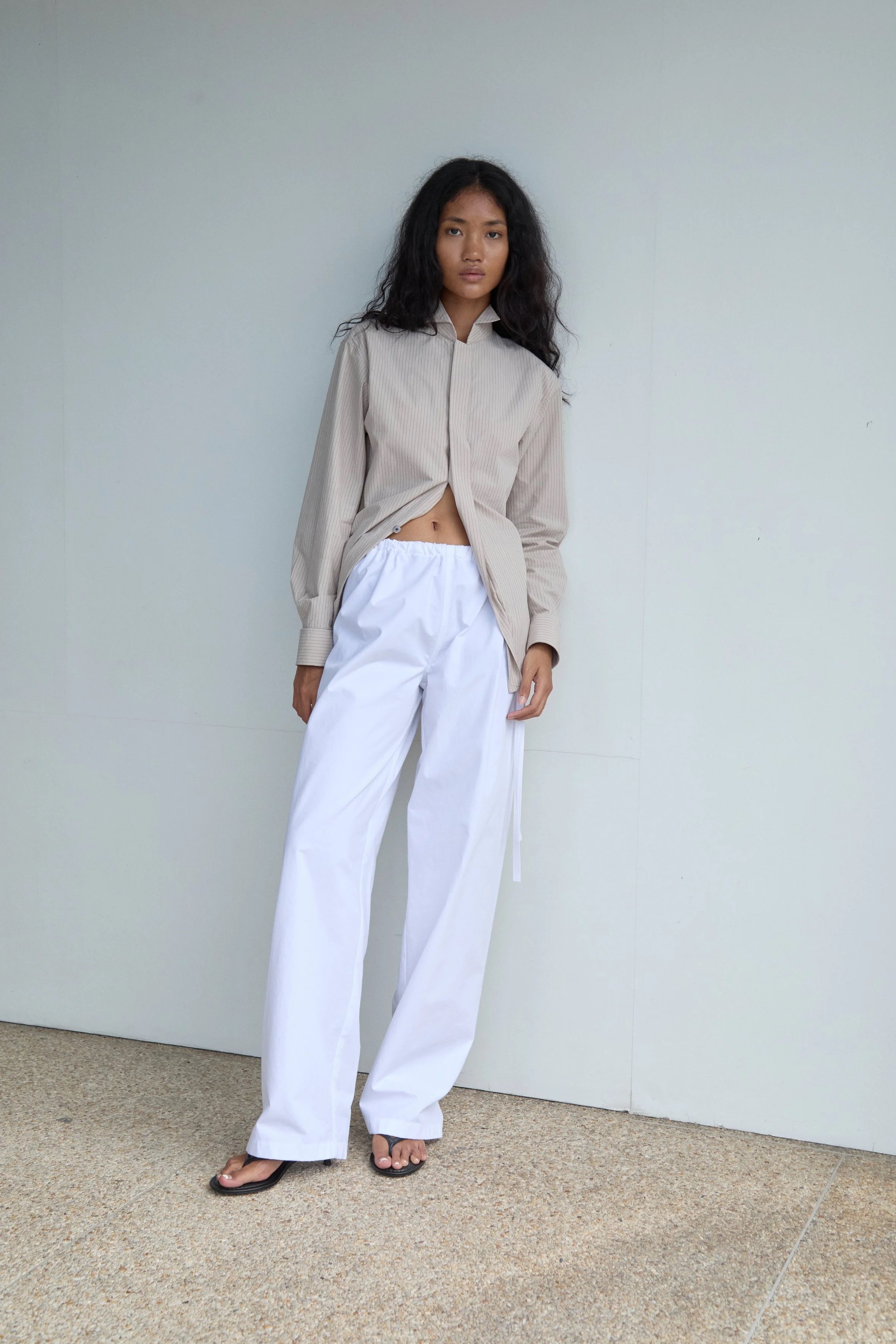 Didion Adjustable Waist Cotton Pants
