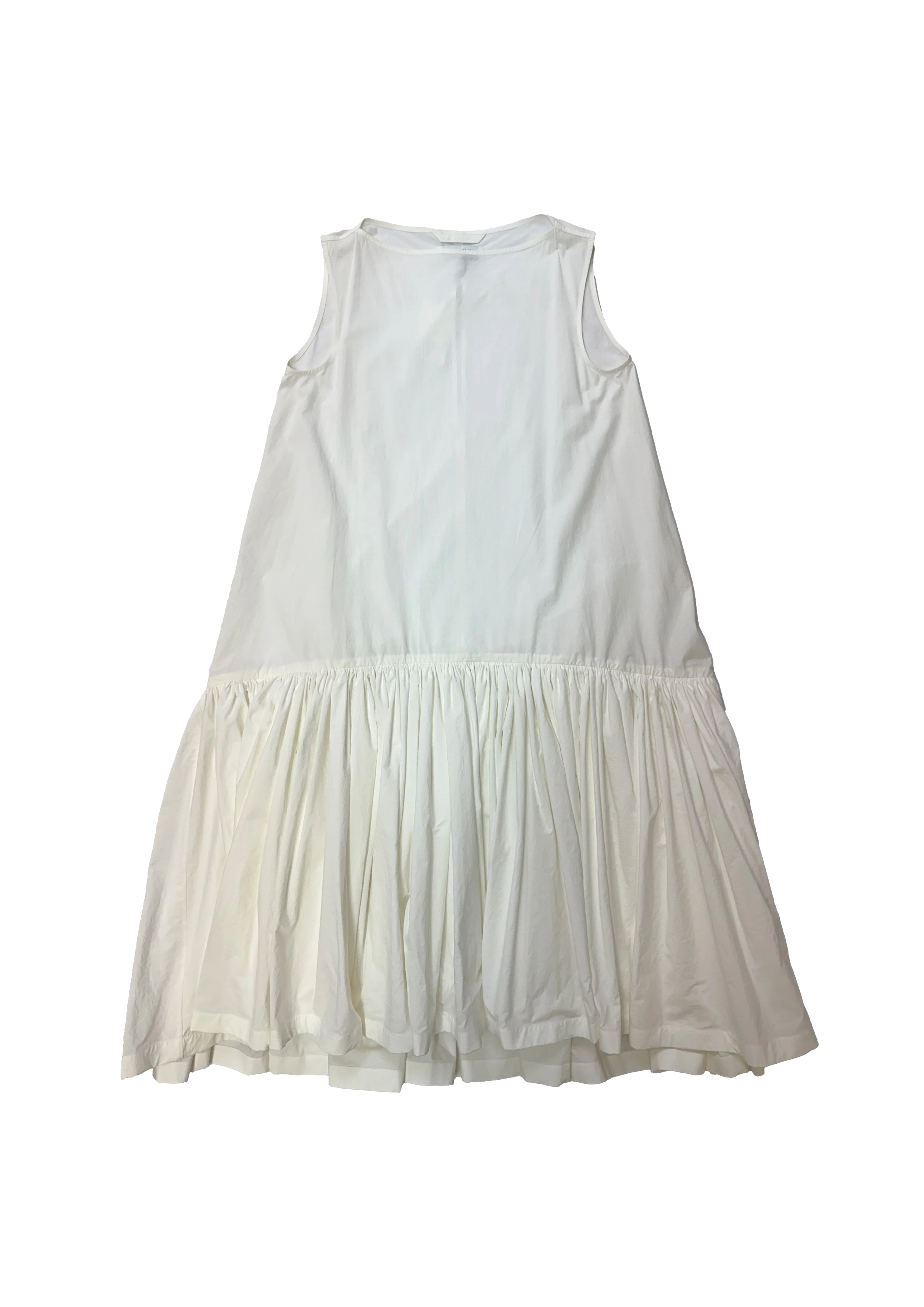 Nº 140 Gathered Drop Hem Cotton Dress
