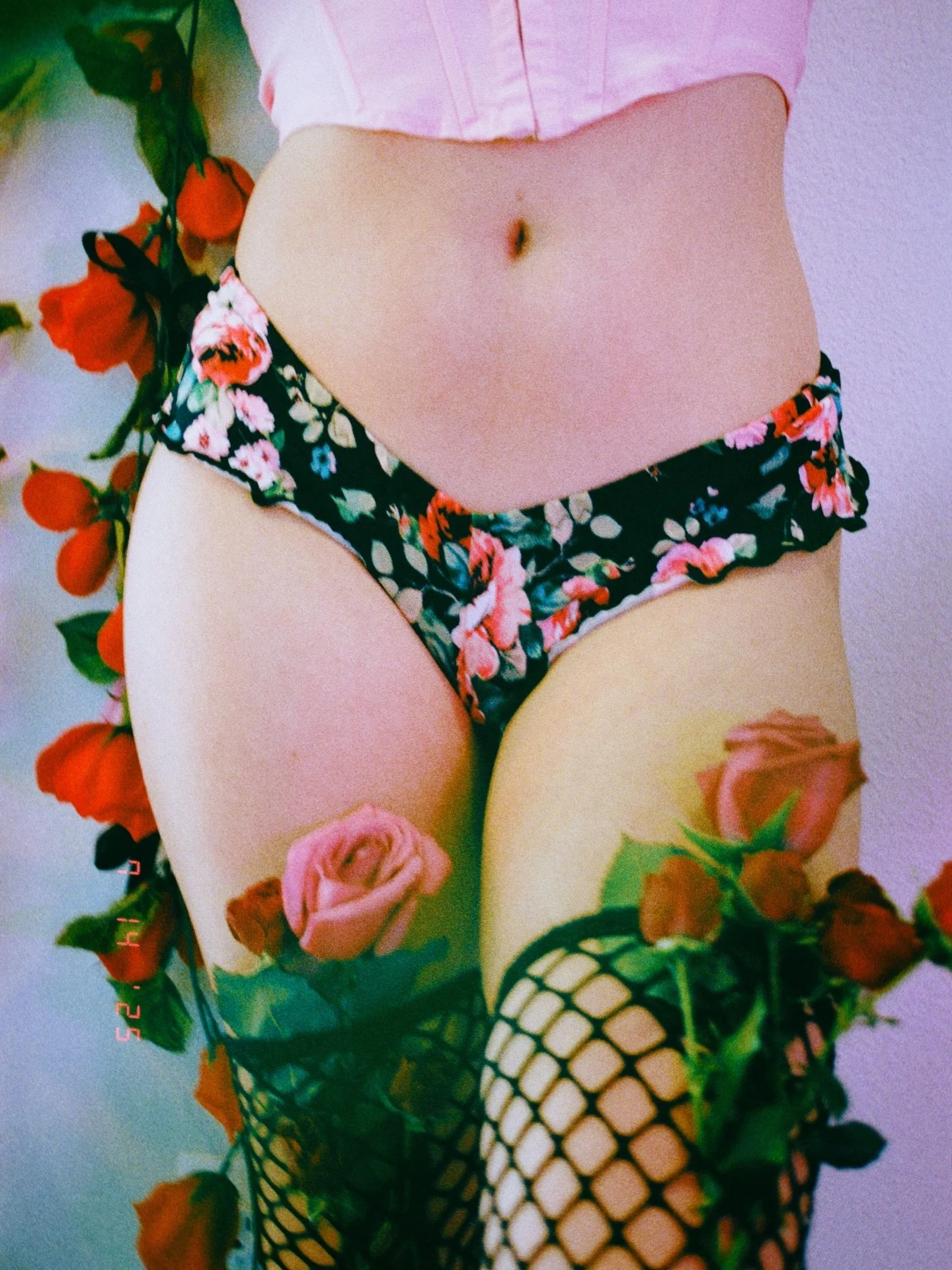 Dancing inside a daydream. 🥀🌸 Petals, lace, and all the frilly things. ✨

Limited edition Raven Panty &amp; Diamond Fishnet Thigh Highs. 🖤 Only 2 in stock, ready to gift. 💝

🧚🏼&zwj;♀️ Muse @angi_xoxo1170 

x