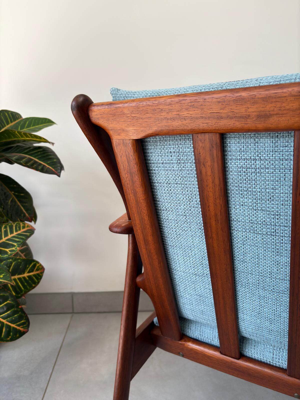 Vintage Teakhouten Fauteuil De Ster Gelderland