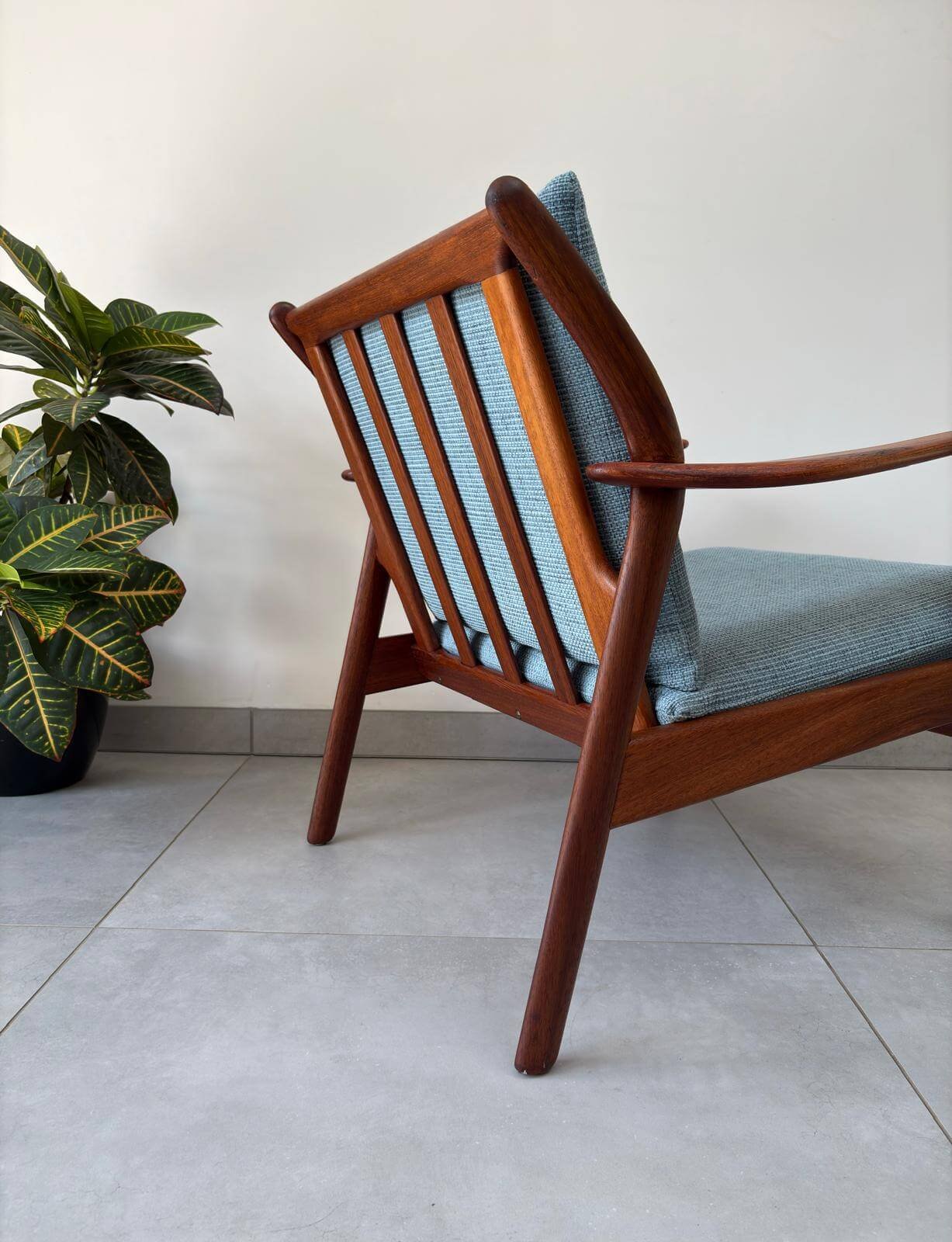 Vintage Teakhouten Fauteuil De Ster Gelderland