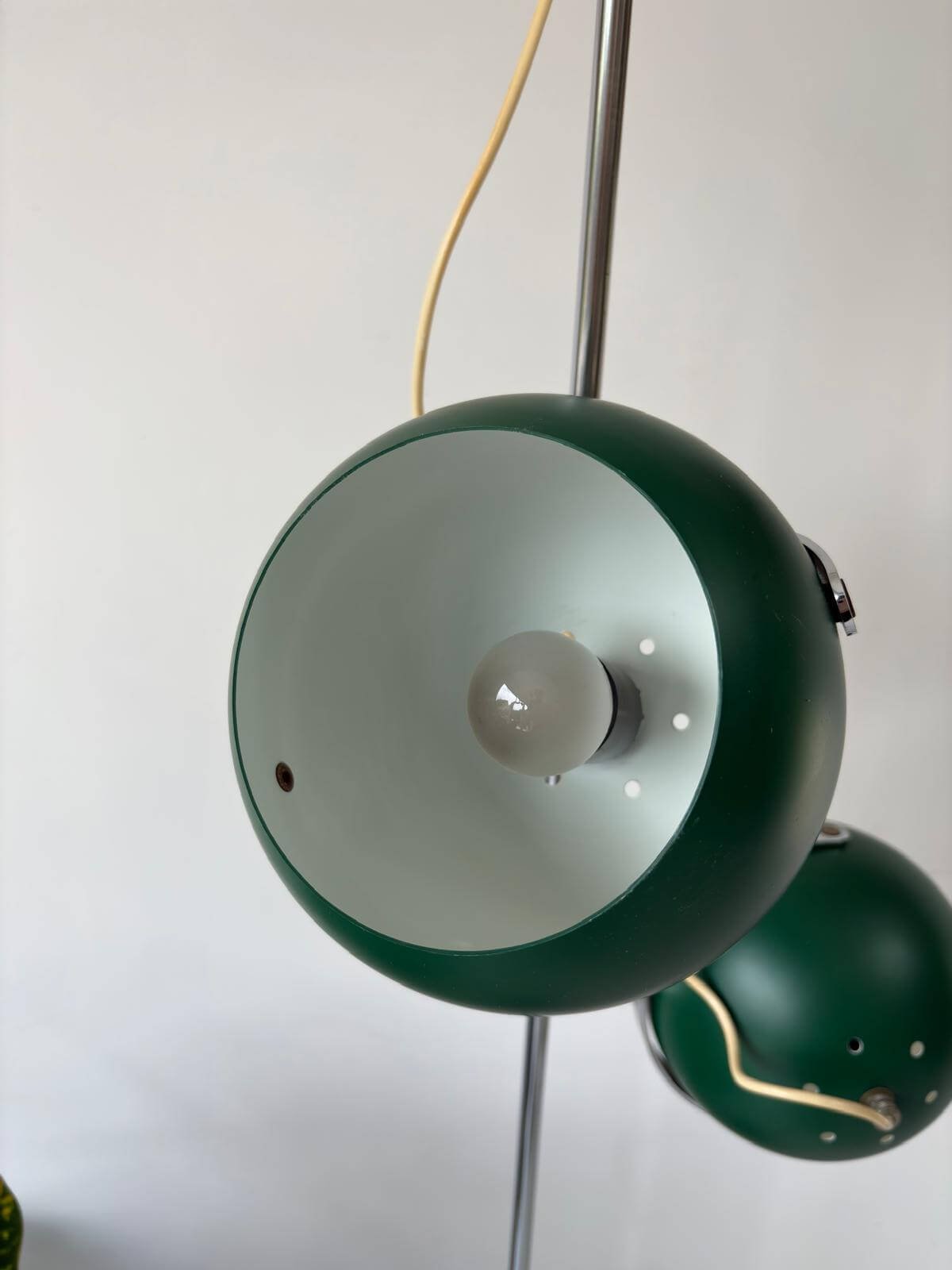 Vintage Herda Bollen Vloerlamp Groen