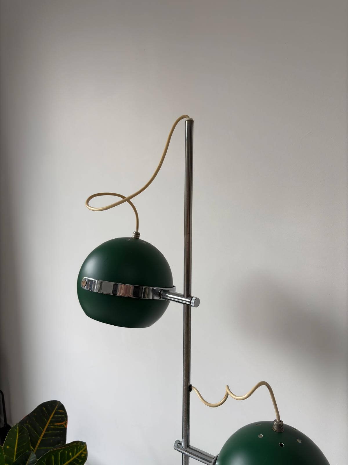 Vintage Herda Bollen Vloerlamp Groen