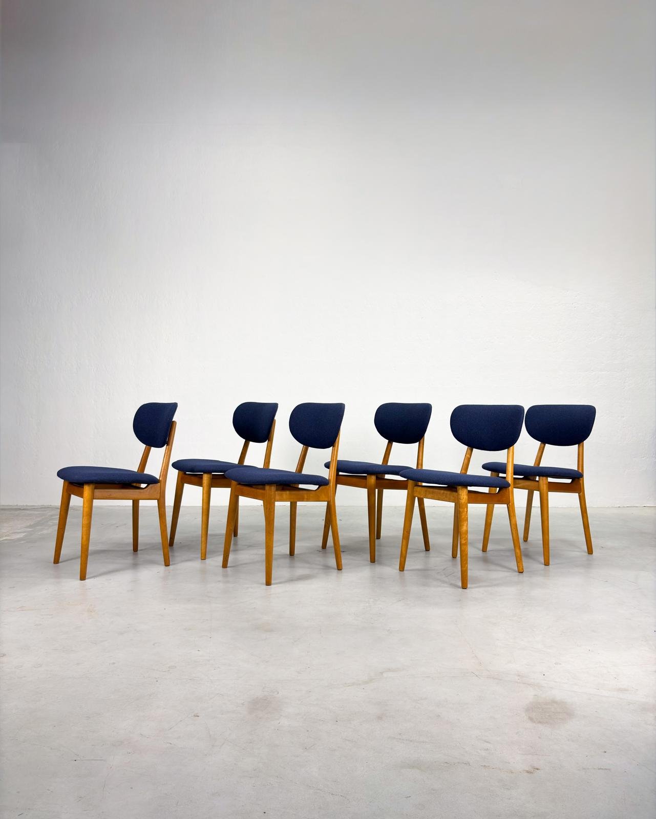 Set 'SB13' Eetkamerstoelen van Cees Braakman voor Pastoe