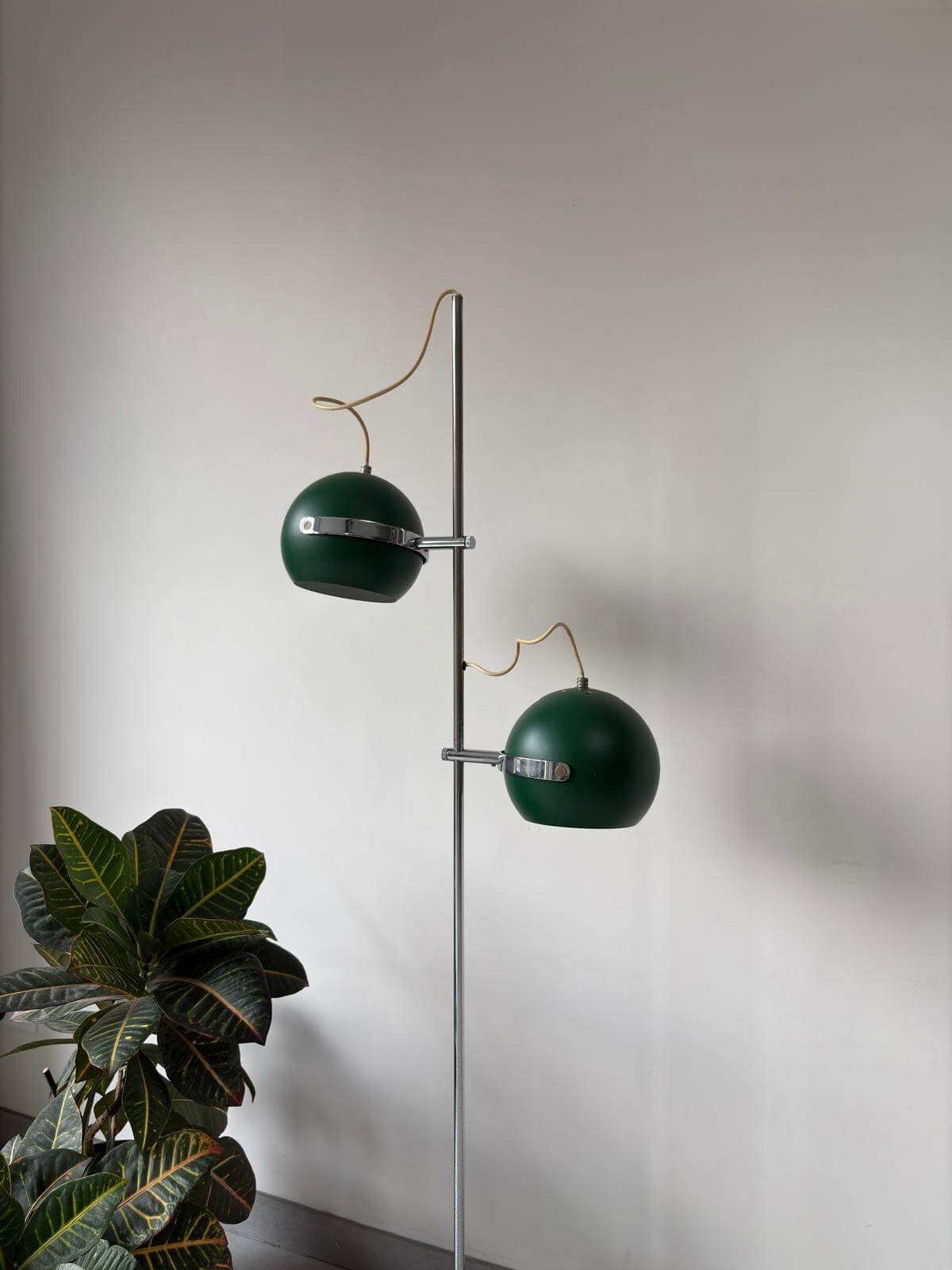 Vintage Herda Bollen Vloerlamp Groen