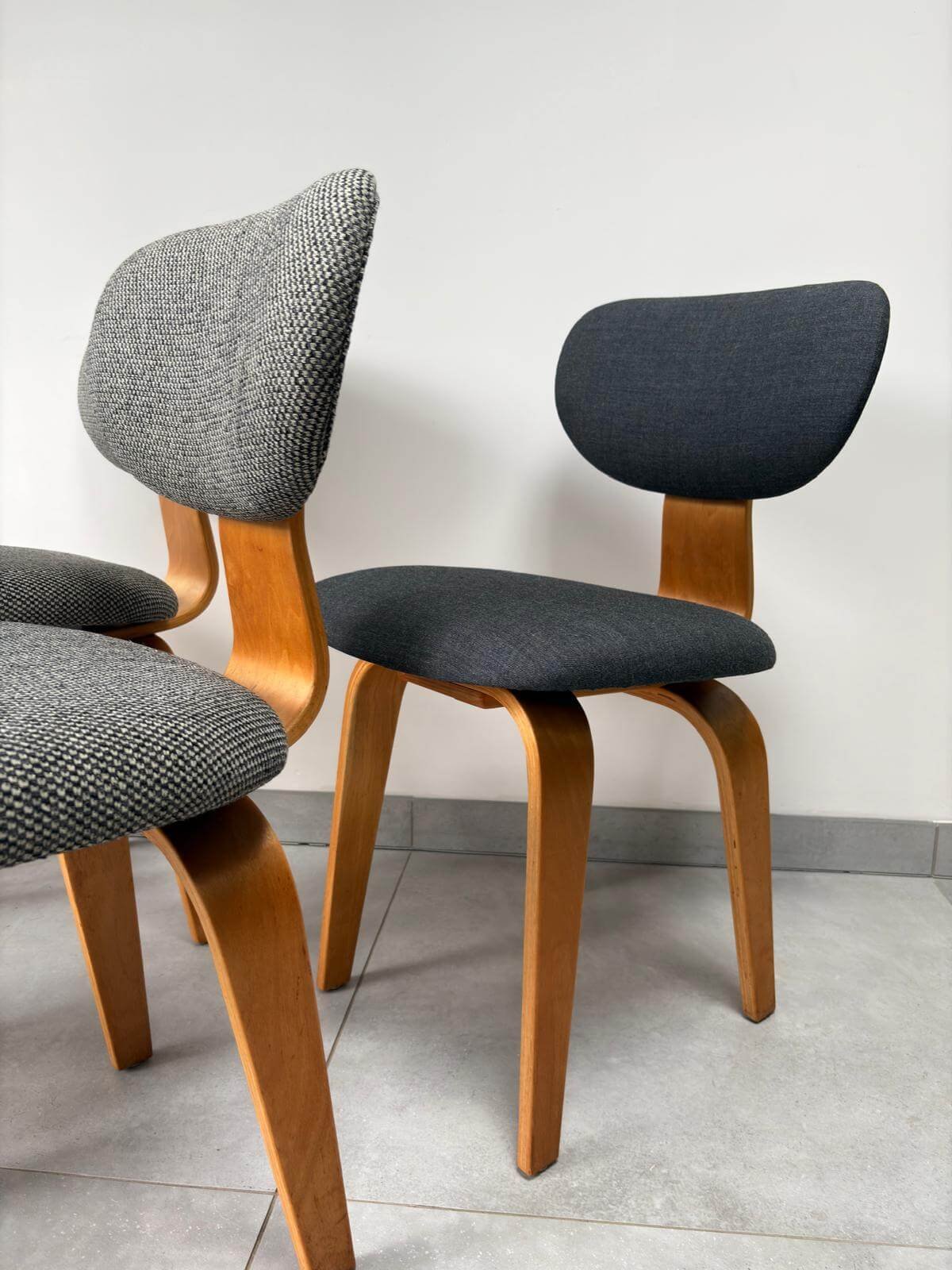 Set Vintage Eetkamerstoelen Pastoe SB03 Kvadrat