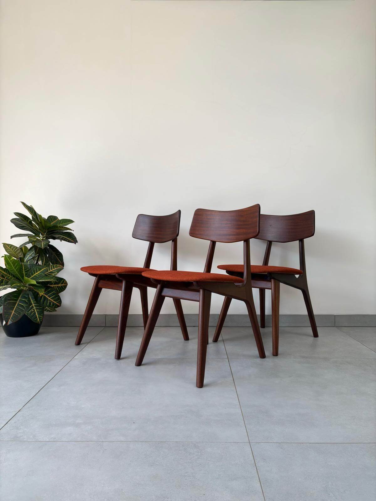 Vintage Teakhouten Eetkamerstoelen TopForm