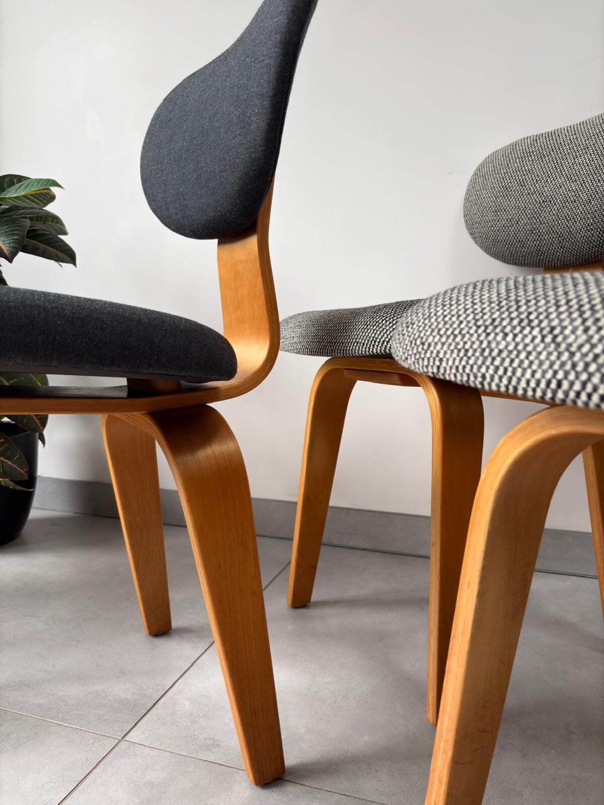 Set Vintage Eetkamerstoelen Pastoe SB03 Kvadrat