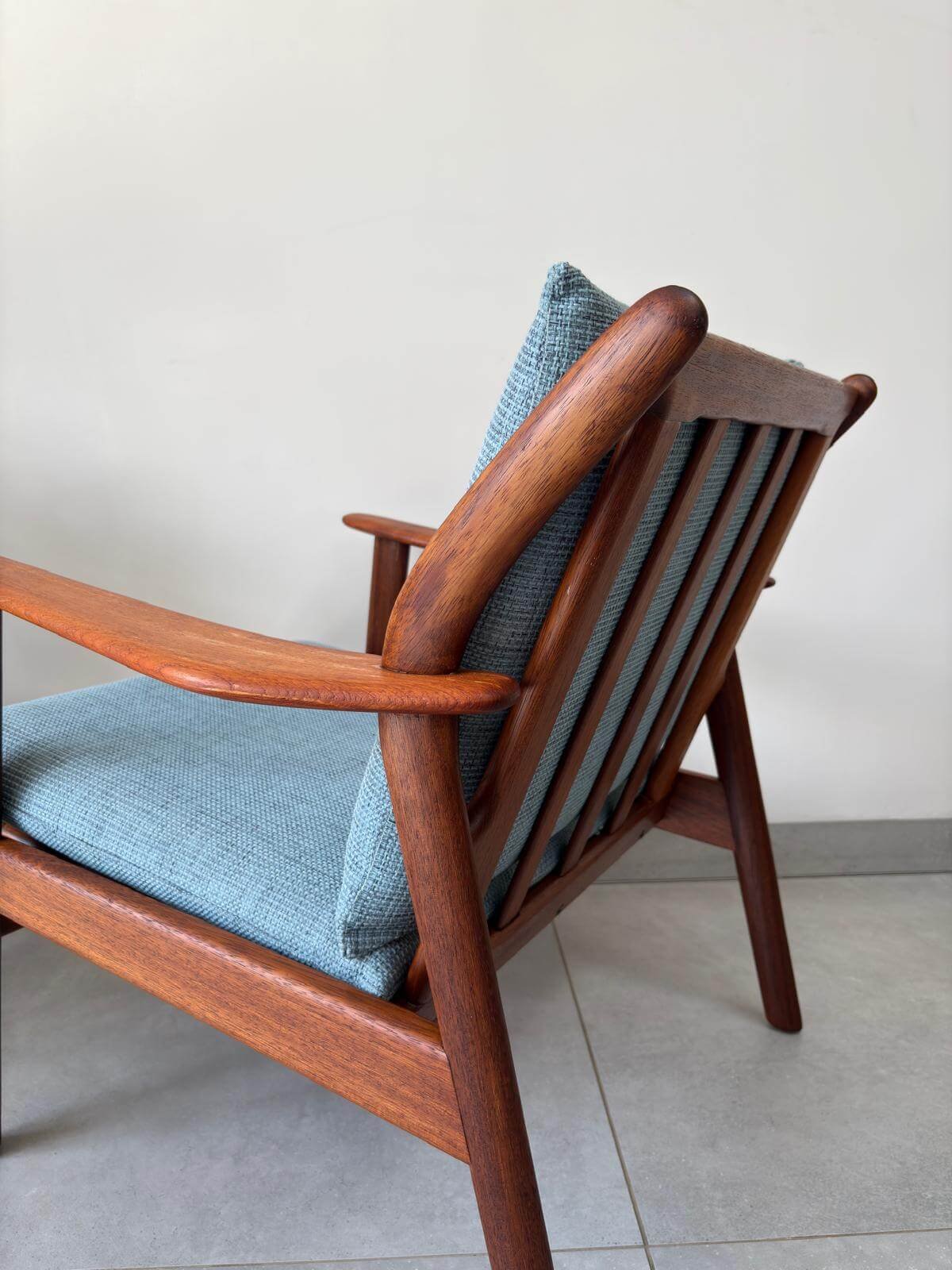 Vintage Teakhouten Fauteuil De Ster Gelderland