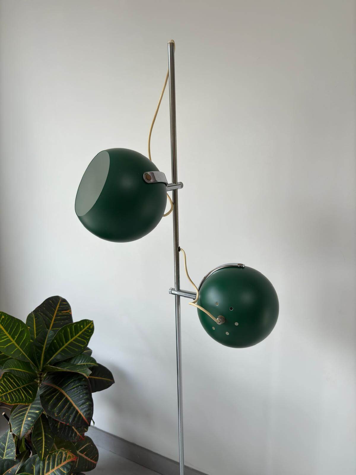 Vintage Herda Bollen Vloerlamp Groen