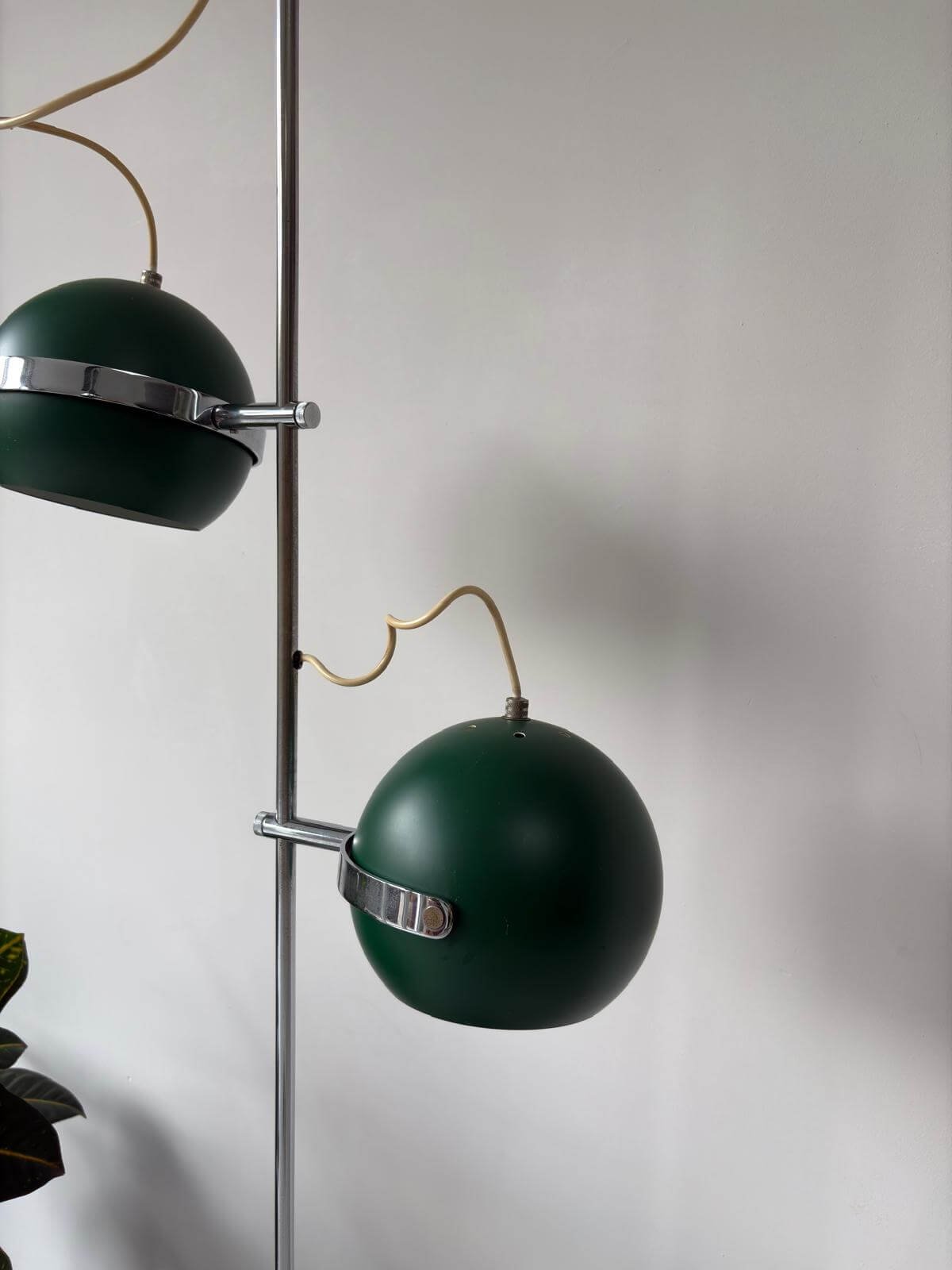 Vintage Herda Bollen Vloerlamp Groen