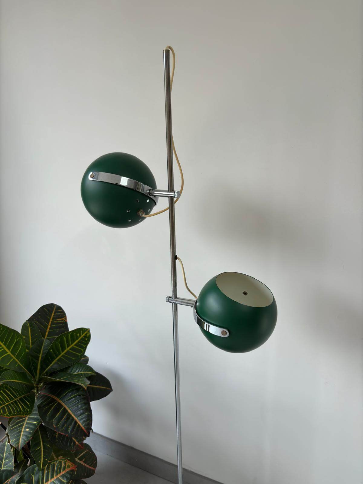 Vintage Herda Bollen Vloerlamp Groen