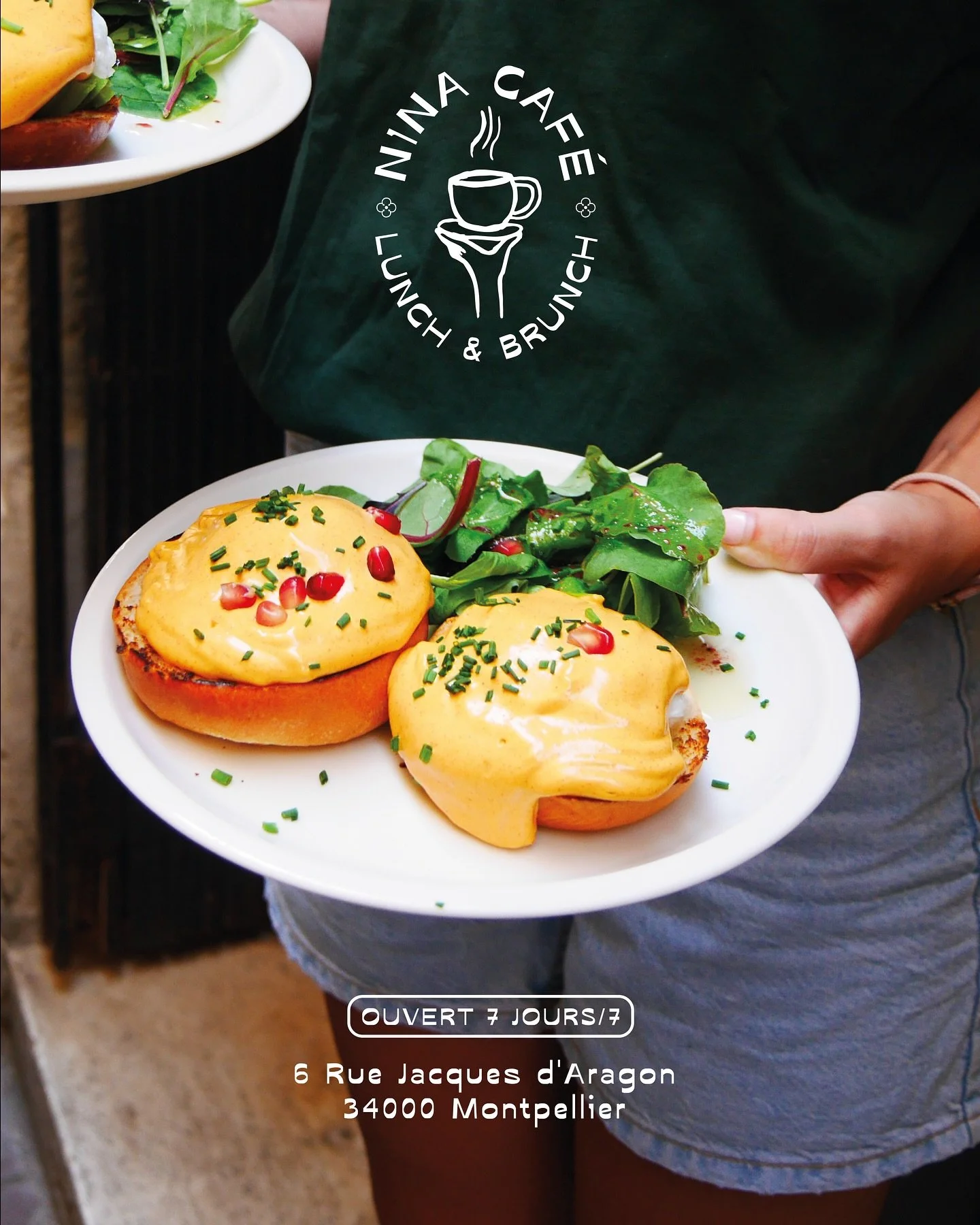 ✨ Identit&eacute; visuelle pour NINA CAF&Eacute; : Brunch m&eacute;diterran&eacute;en, voyage assur&eacute; dans l&rsquo;assiette 🌍🍽️
J&rsquo;ai cr&eacute;e une identit&eacute; de marque :
*en reprenant la palette de couleur du lieu avec l&rsquo;id