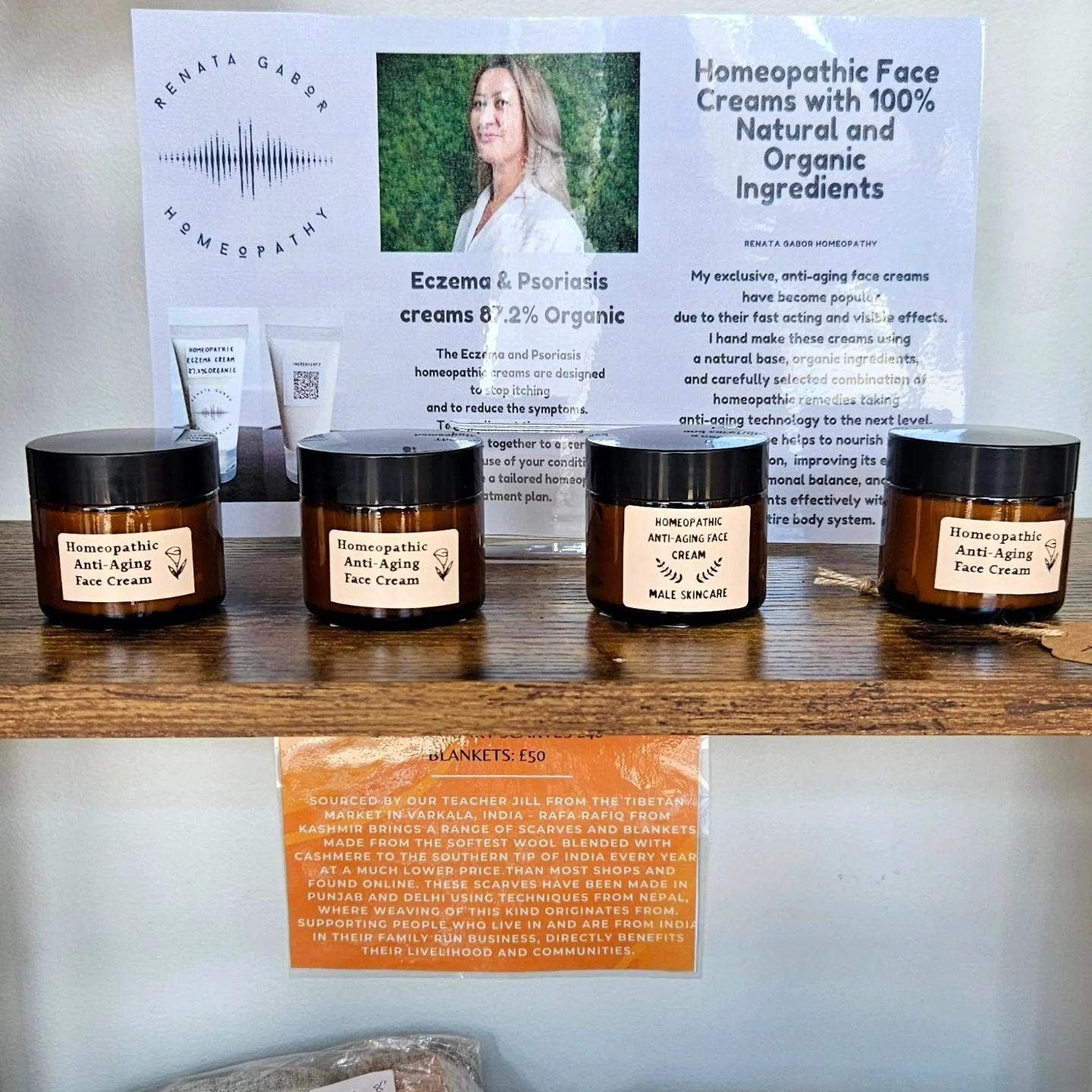 Here we are...my luxury Anti-Aging Homeopathic Face Creams, and my Organic, Homeopthic Eczema &amp; Psoriasis creams are now available at @yoga_rocks_ldn 😃

Many people tried them since last November and got addicted to them. I personally would neve