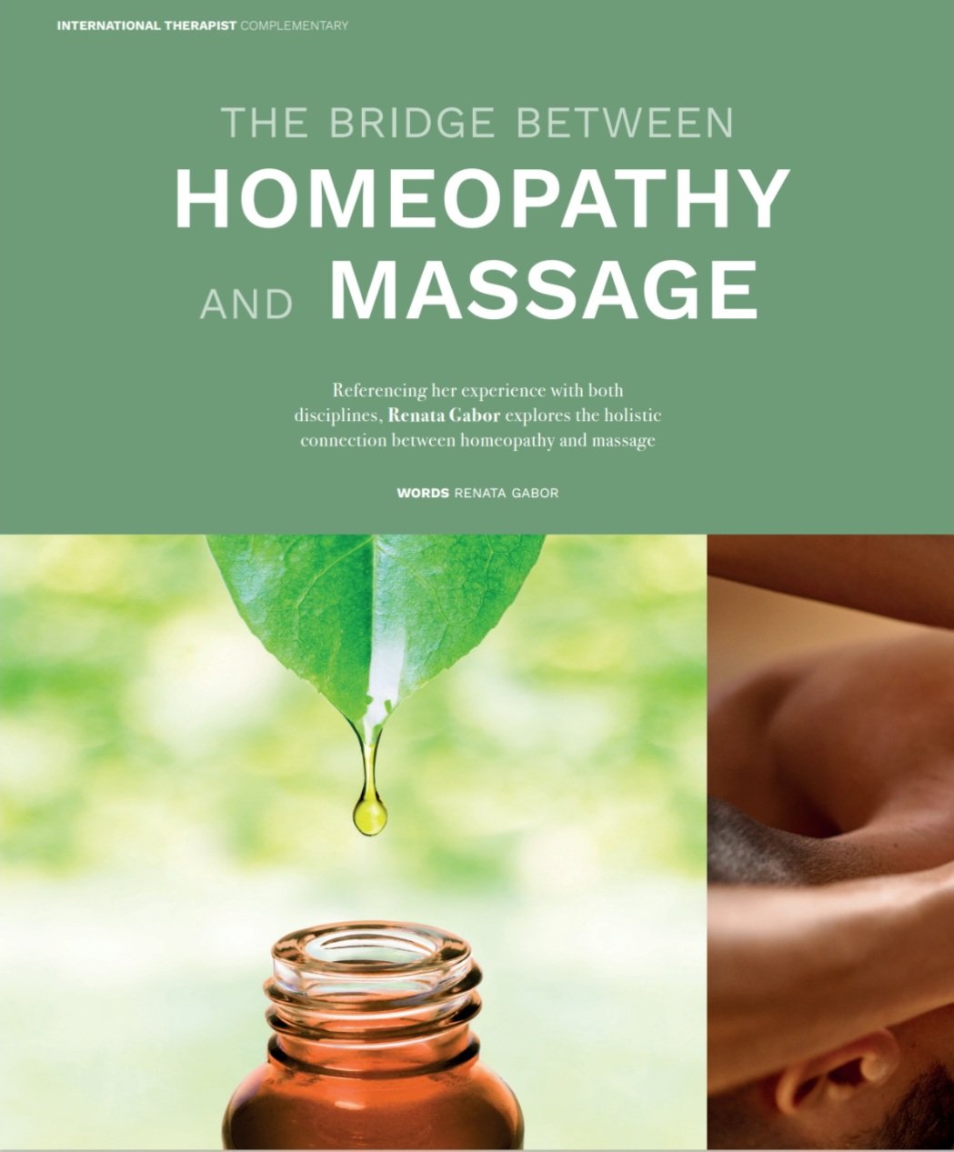 The bridge between Homeopathy and Massage