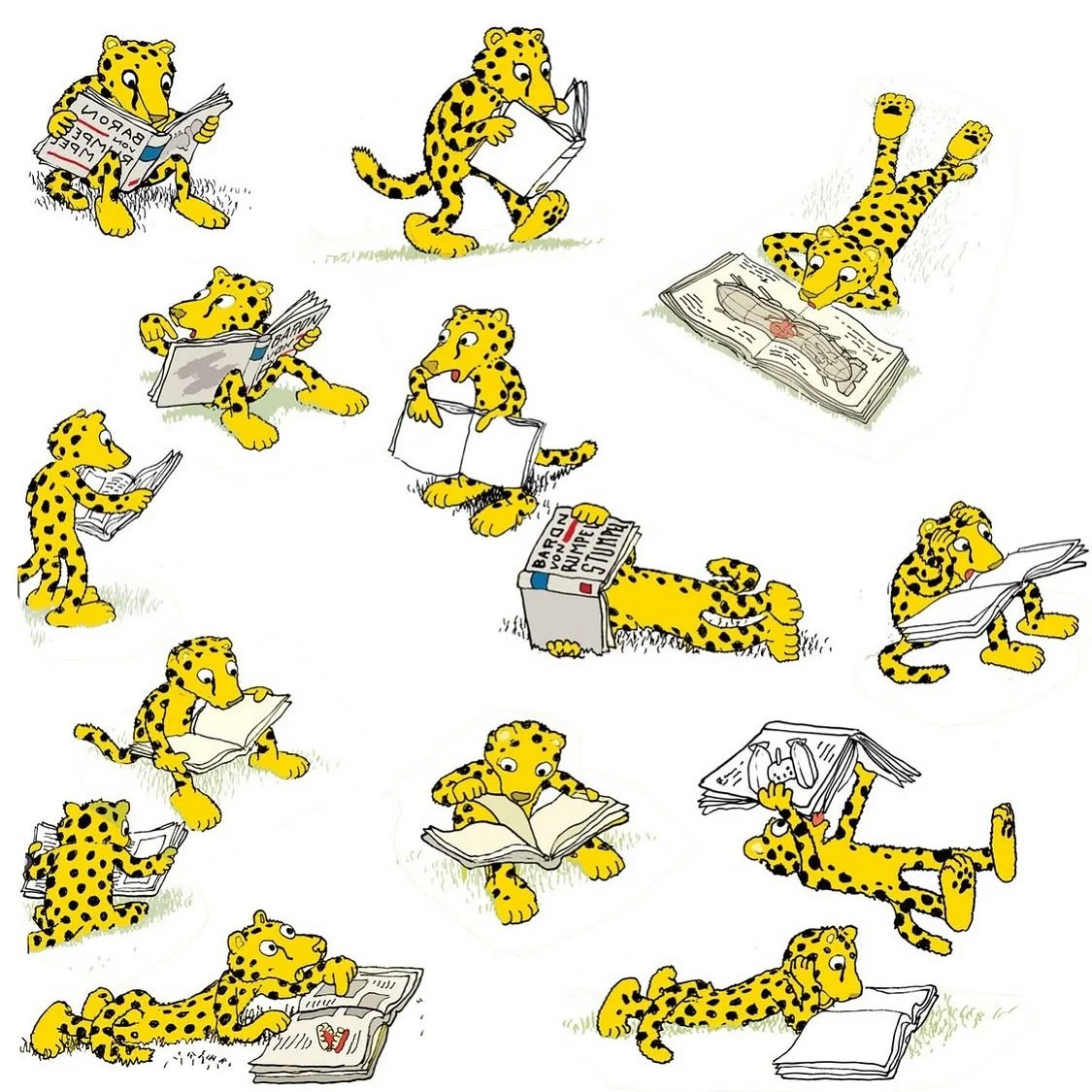 I g&aring;r var det international l&aelig;sedag. 

Men b&oslash;gerne er her stadig i dag.

Tak til @jakob_martin_strid for den dejlige tegning, du forevigede dagen med. 🐆📖🤓